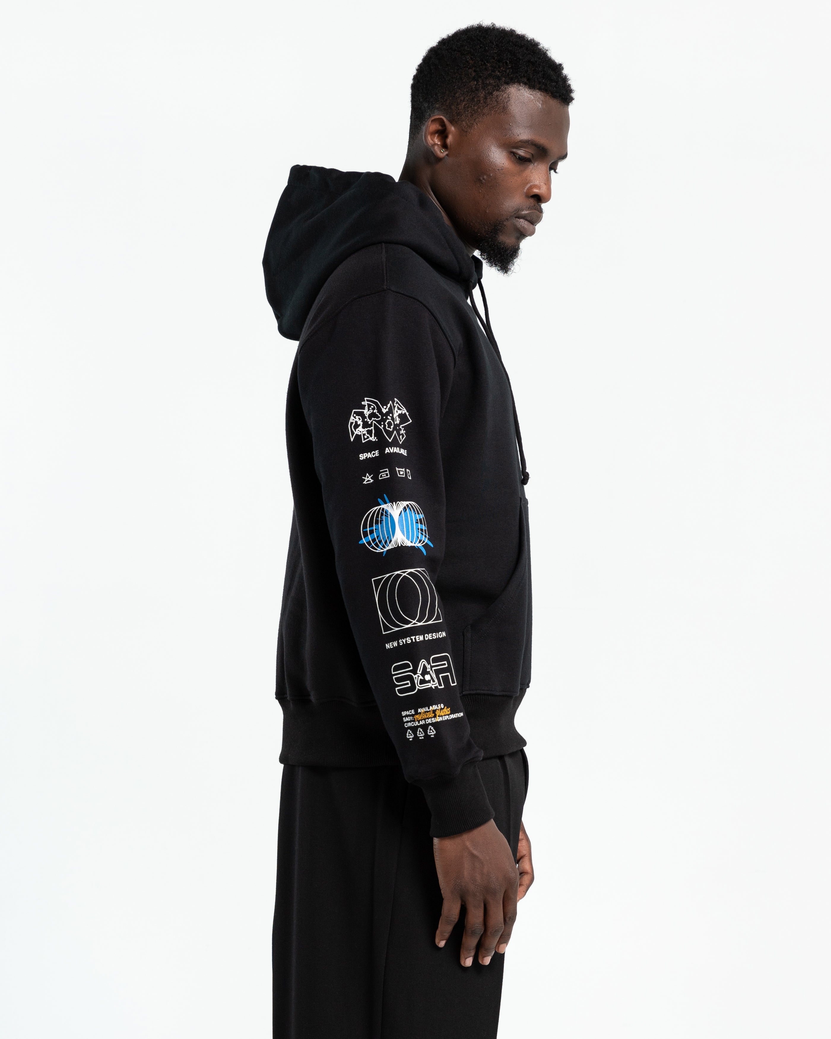 Upcycled Hoodie in Black