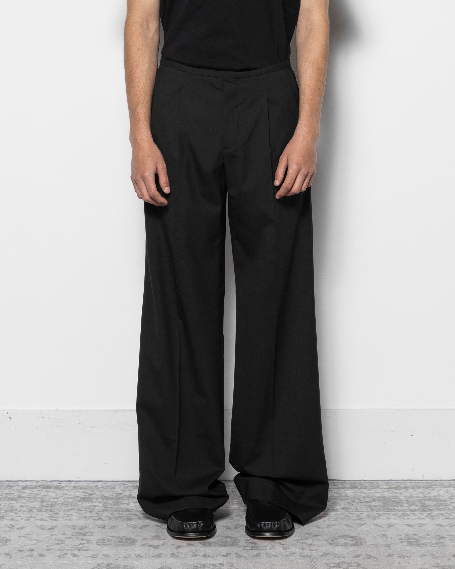 032c Office Attire Wide Leg Suit Pants in Black