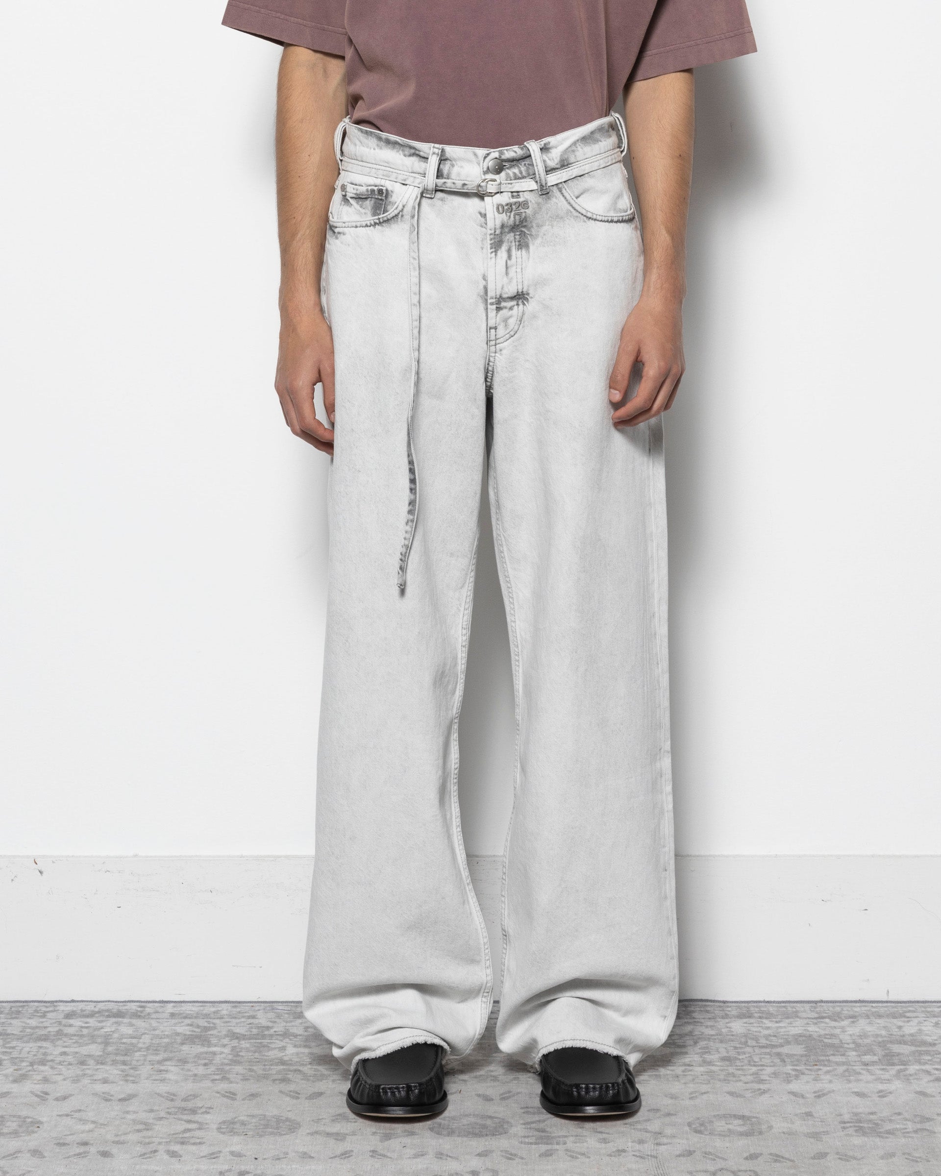 Down To Earth Wide Leg Jean in Washed Grey