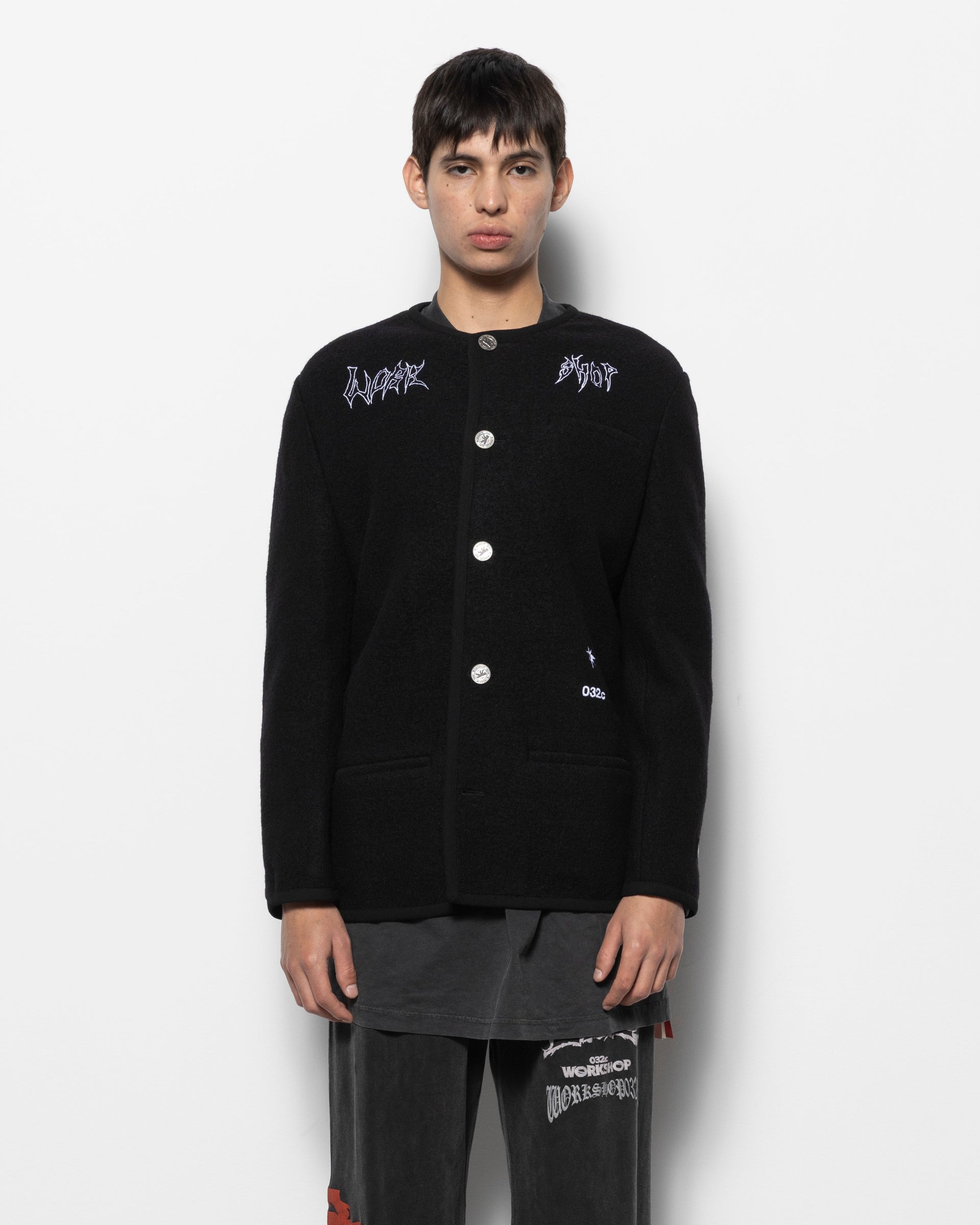 Ghost Writer Wool Janker Jacket in Black