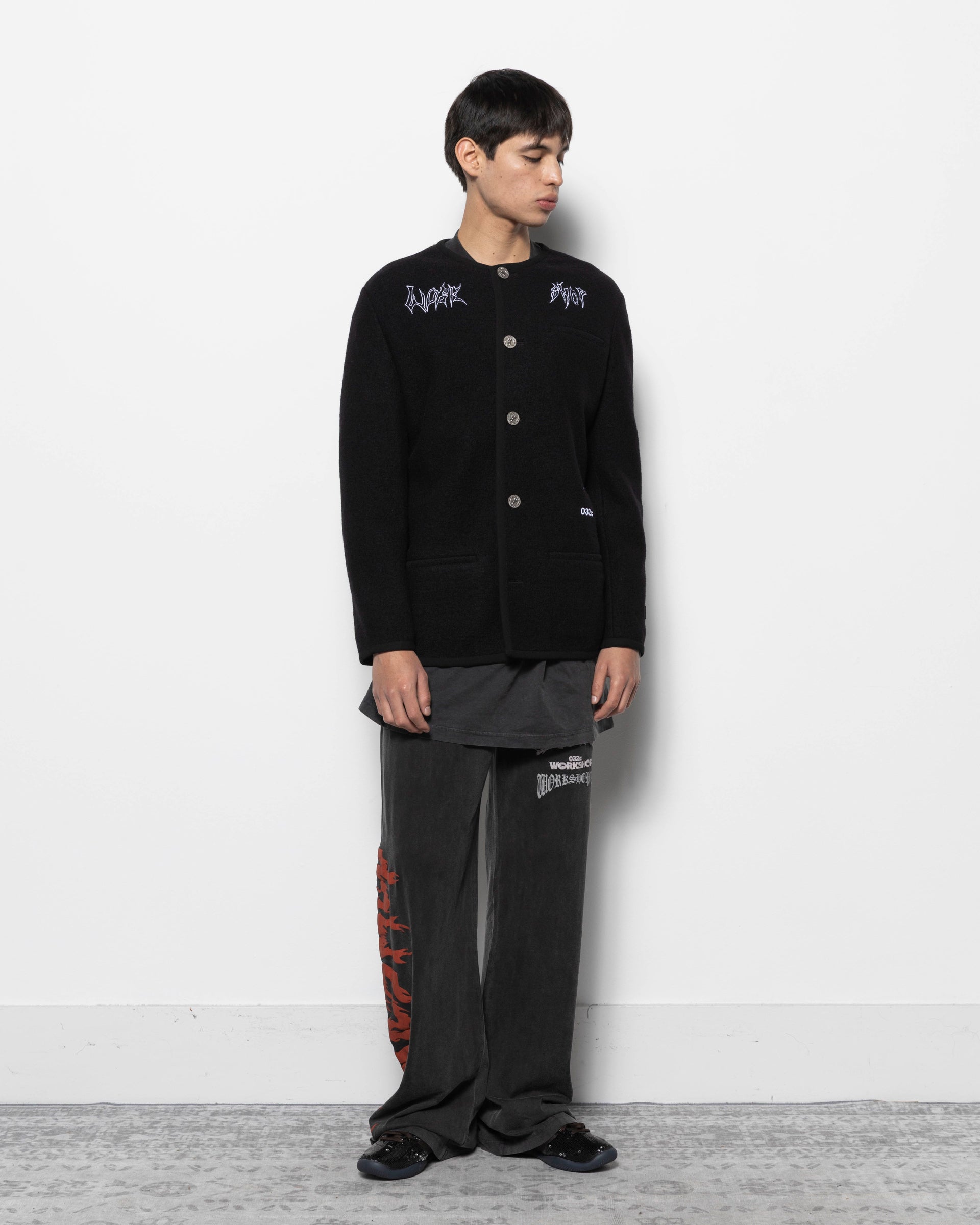 Ghost Writer Wool Janker Jacket in Black