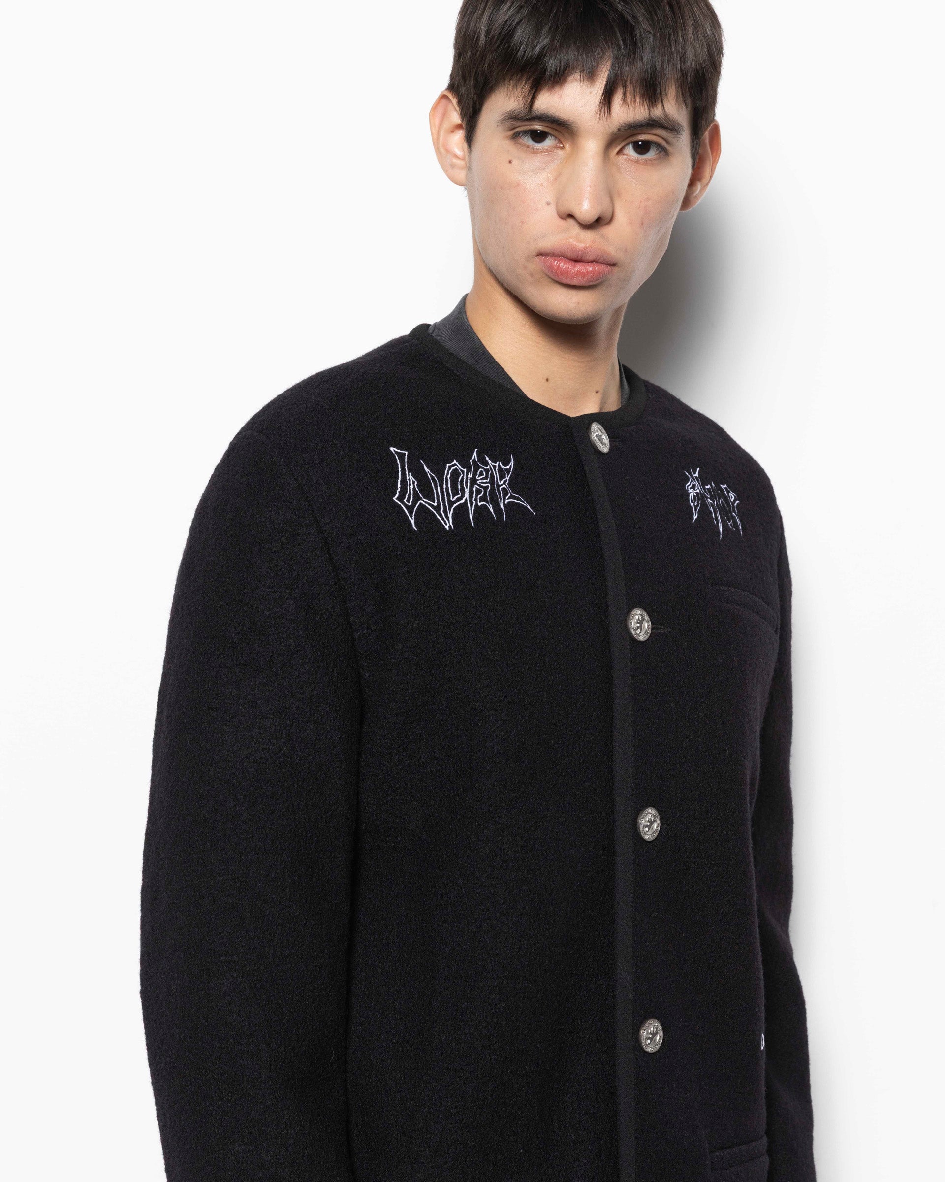 Ghost Writer Wool Janker Jacket in Black