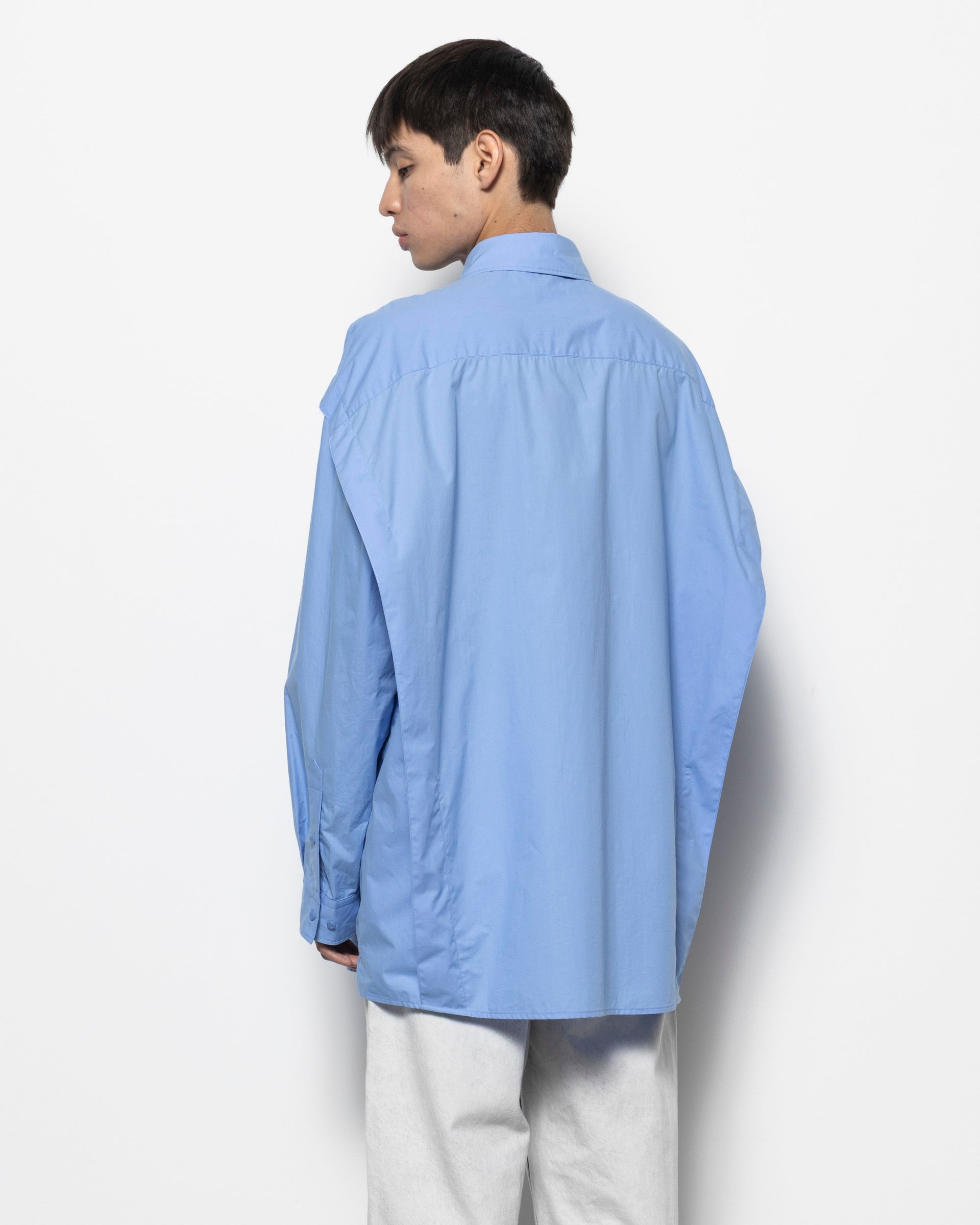 Please Steam Overzied Shirt in Light Blue