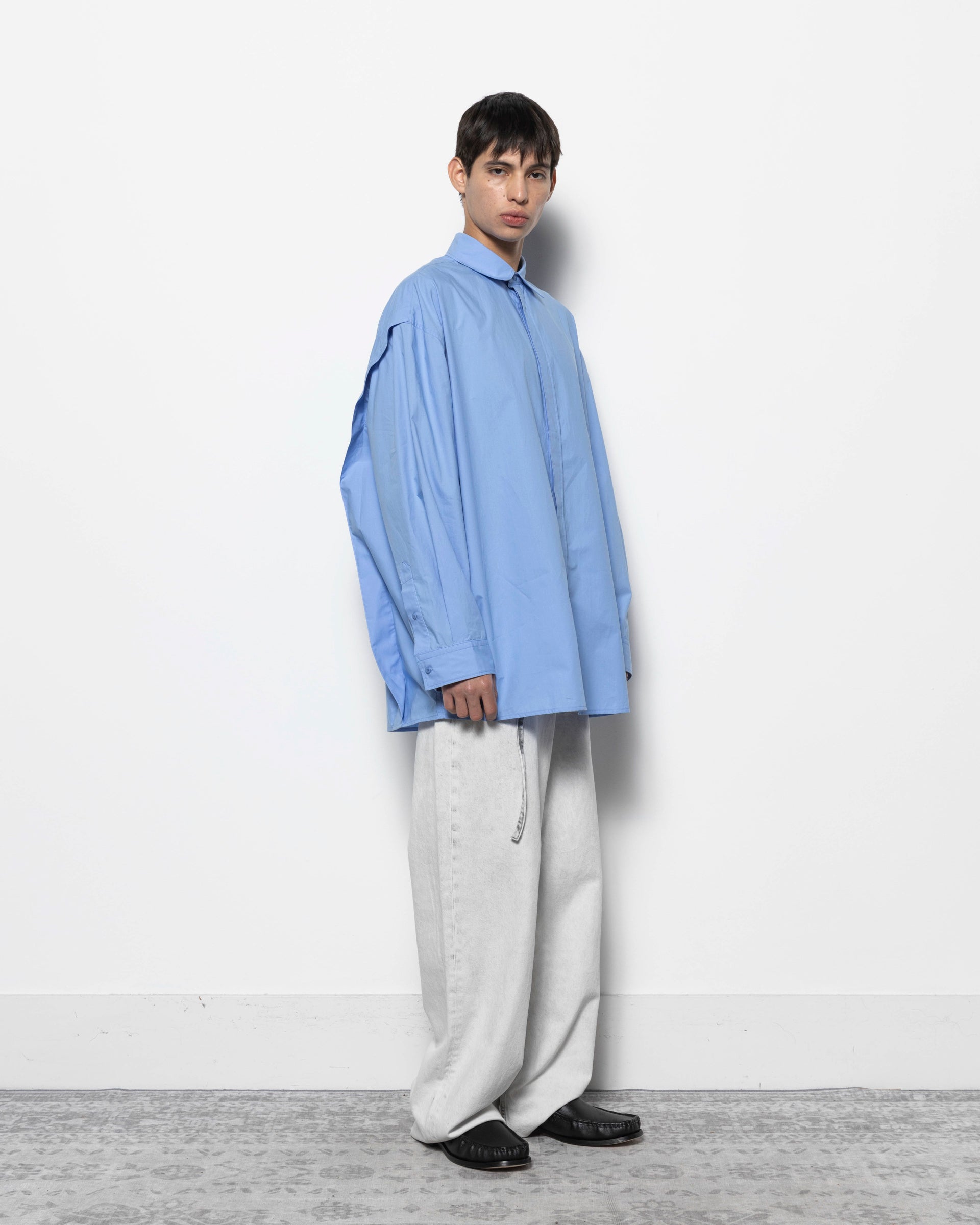 Please Steam Overzied Shirt in Light Blue