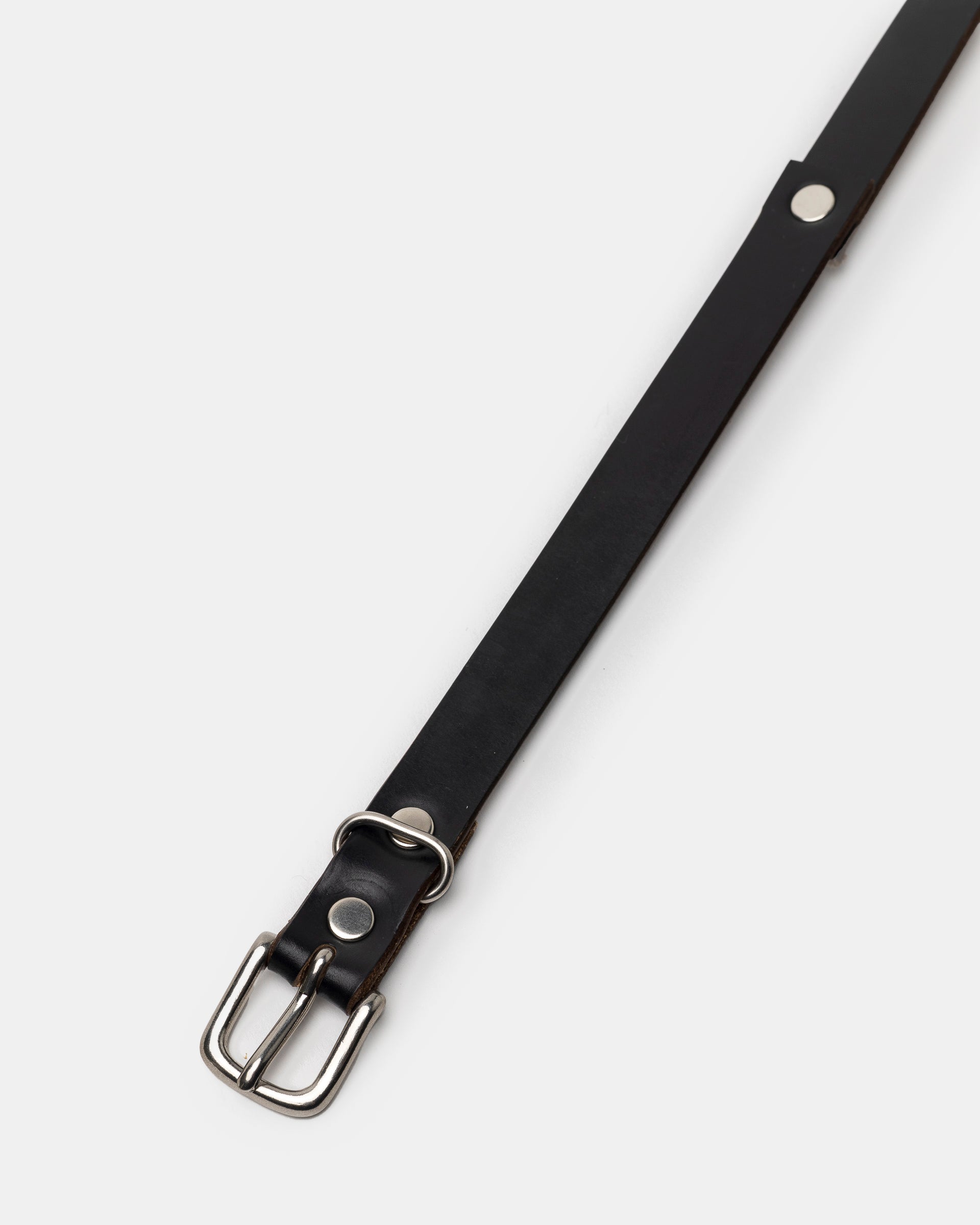 16mm Leather Belt in Black