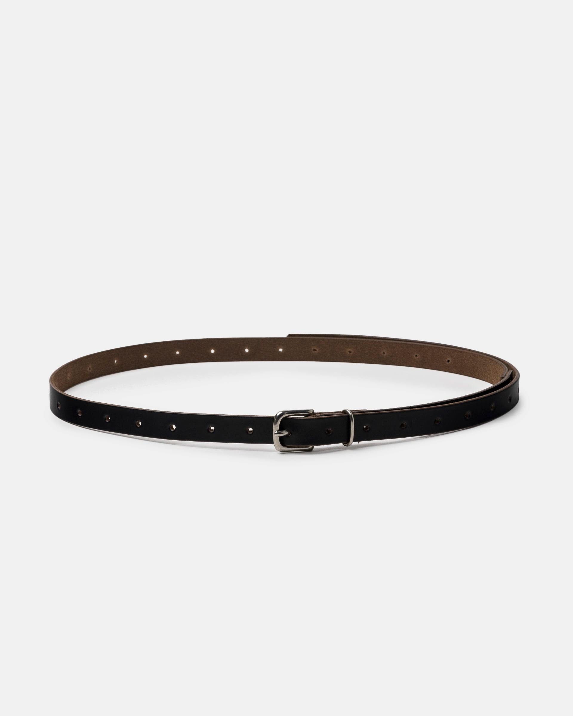 16mm Leather Belt in Black