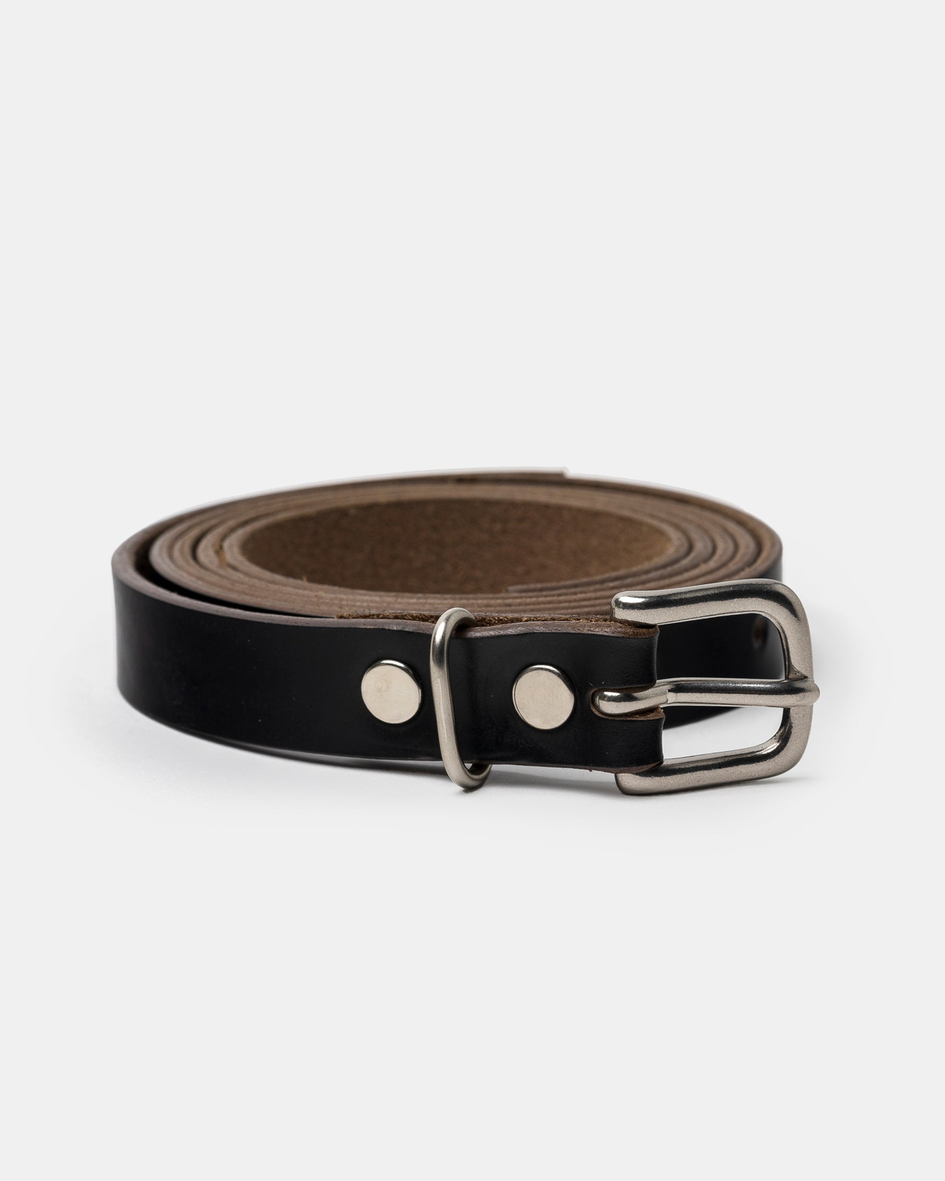 16mm Leather Belt in Black