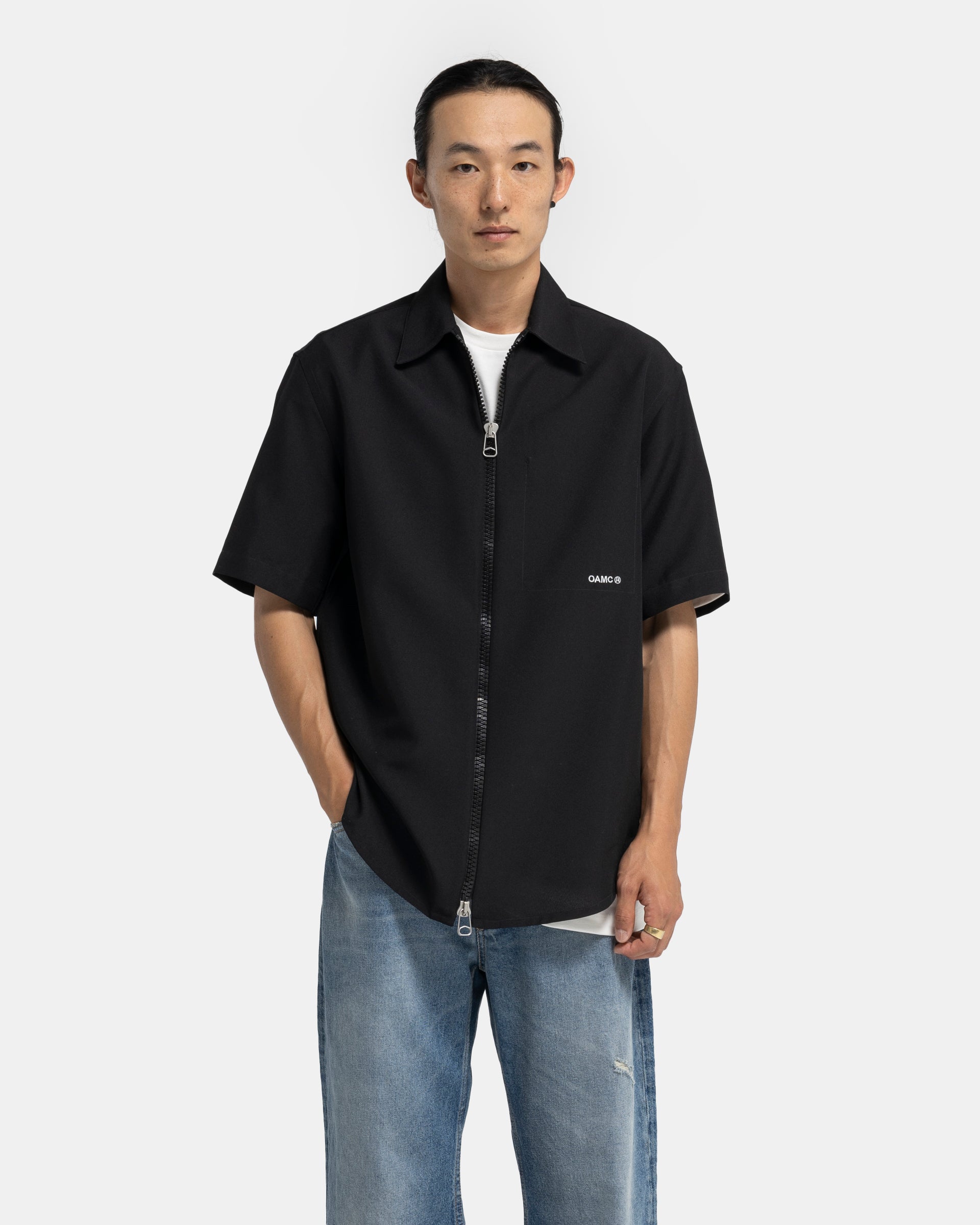 Ian Shirt Short Sleeve in Black