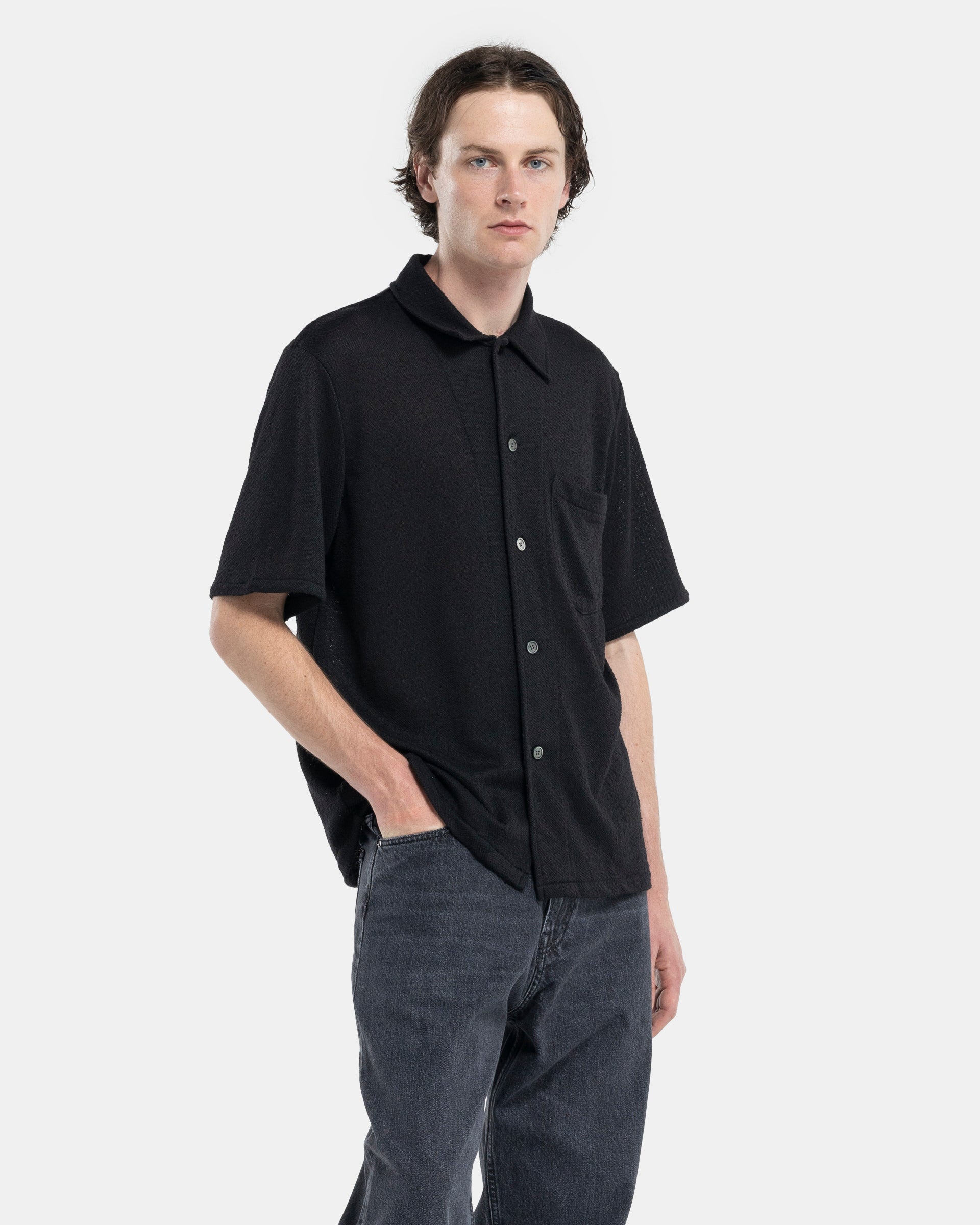 Box Shirt Shortsleeve in Black