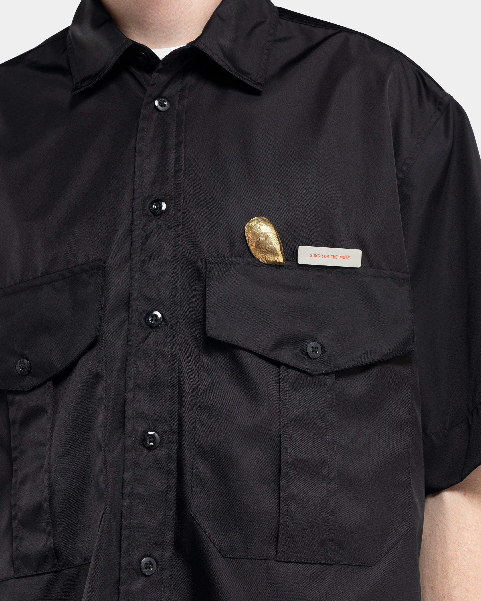 Military Pocket Shirt in Black