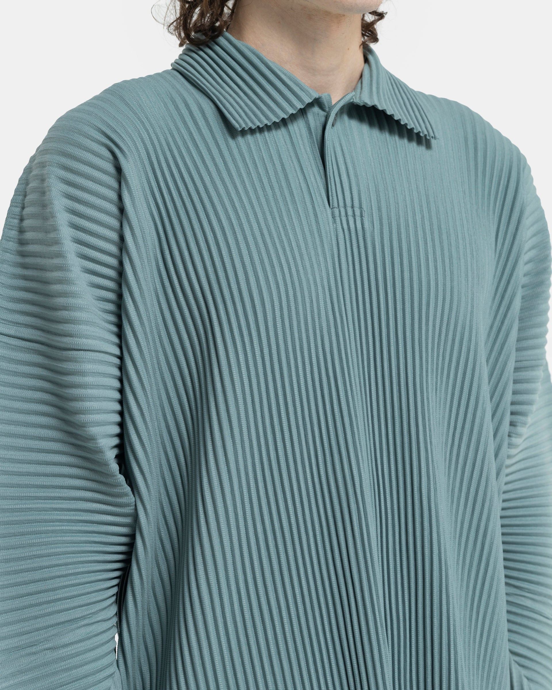 August Polo Shirt in Mint Grey