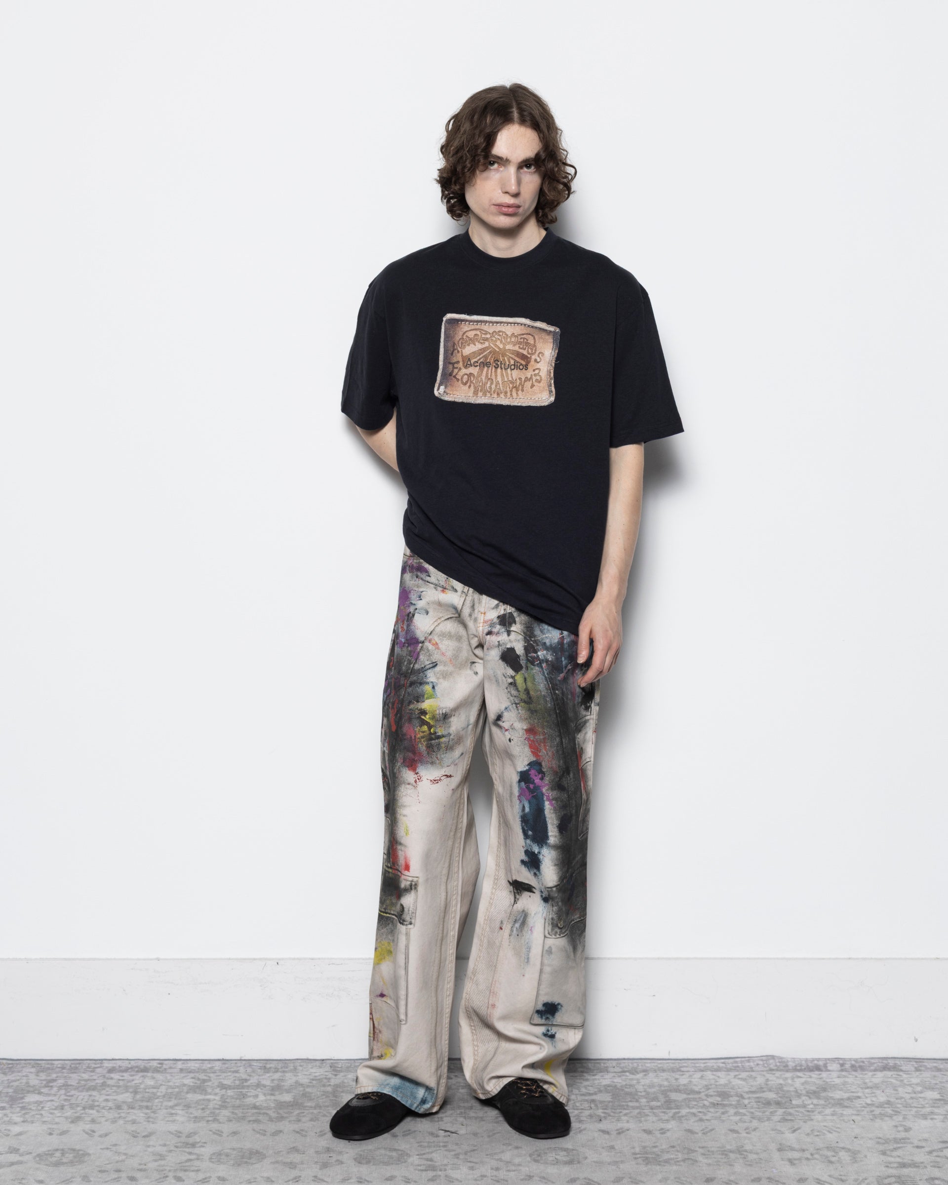 1981M Baggy Fit Jeans in White/Multi