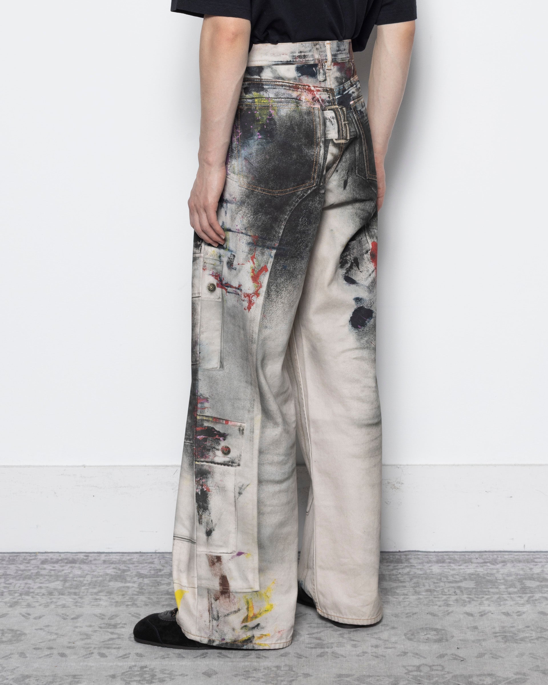 1981M Baggy Fit Jeans in White/Multi