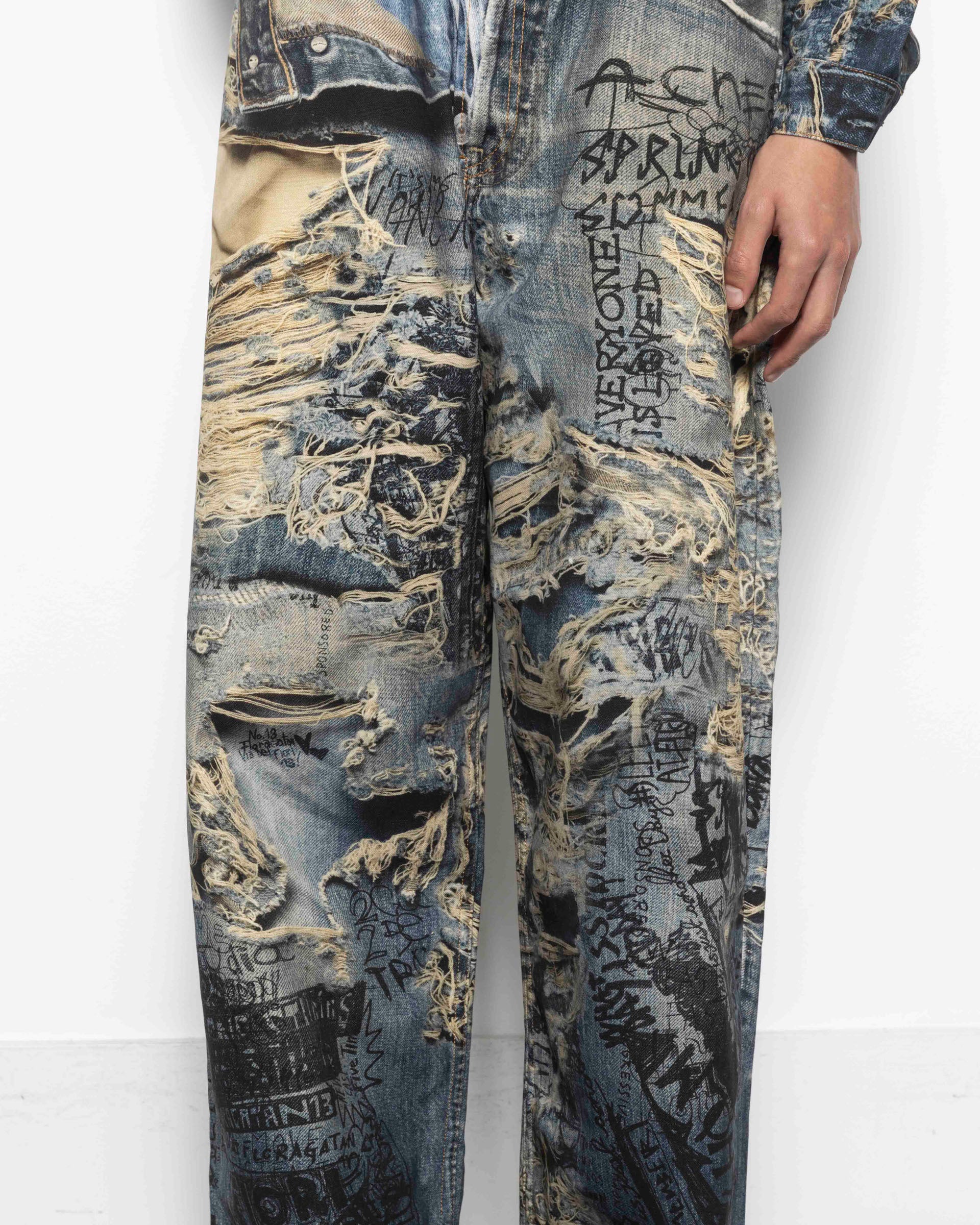 2023M FN TLO Torn Scribble Denim