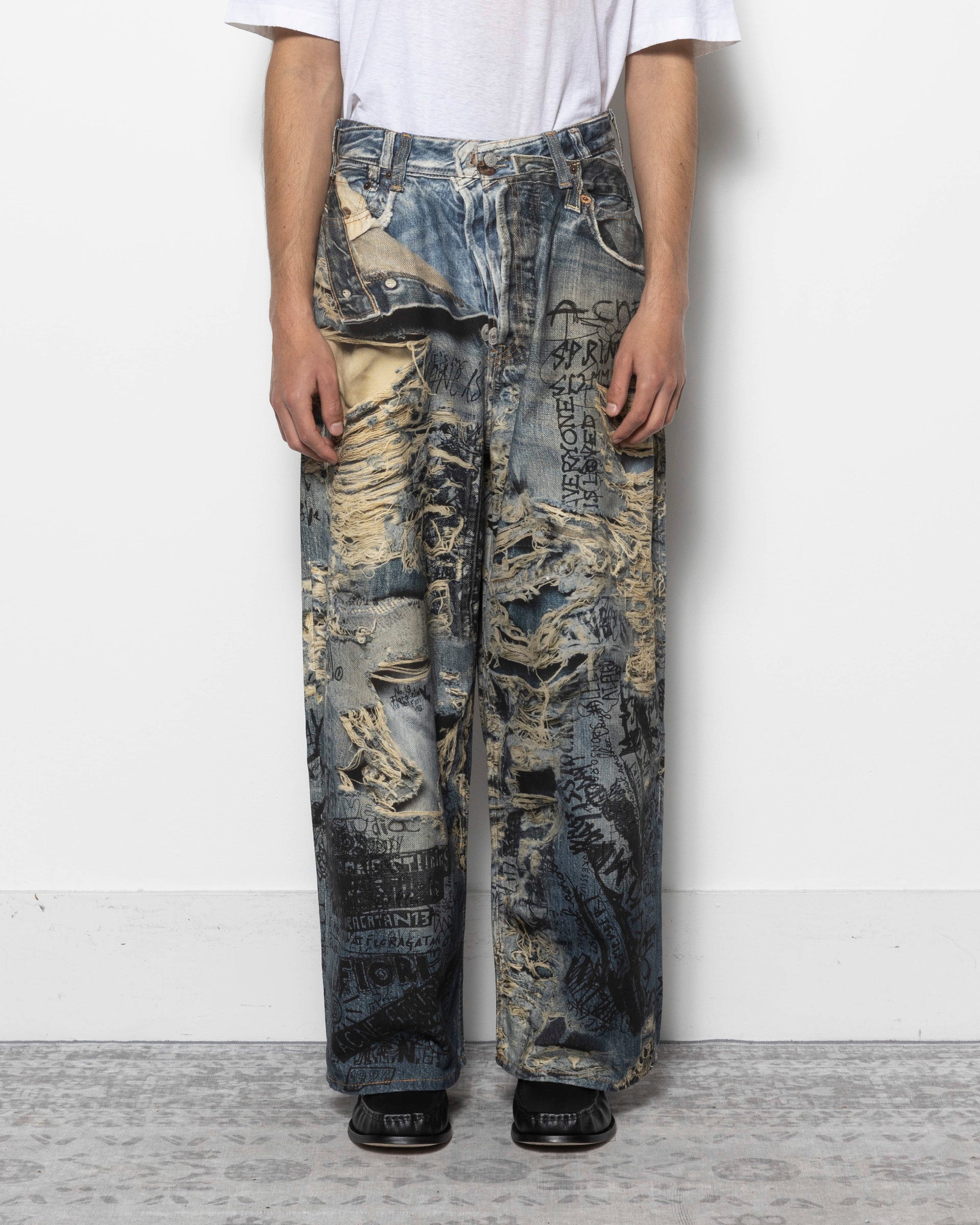 Acne Studios 2023 Loose Fit Jeans in Mid Blue | RODEN GRAY