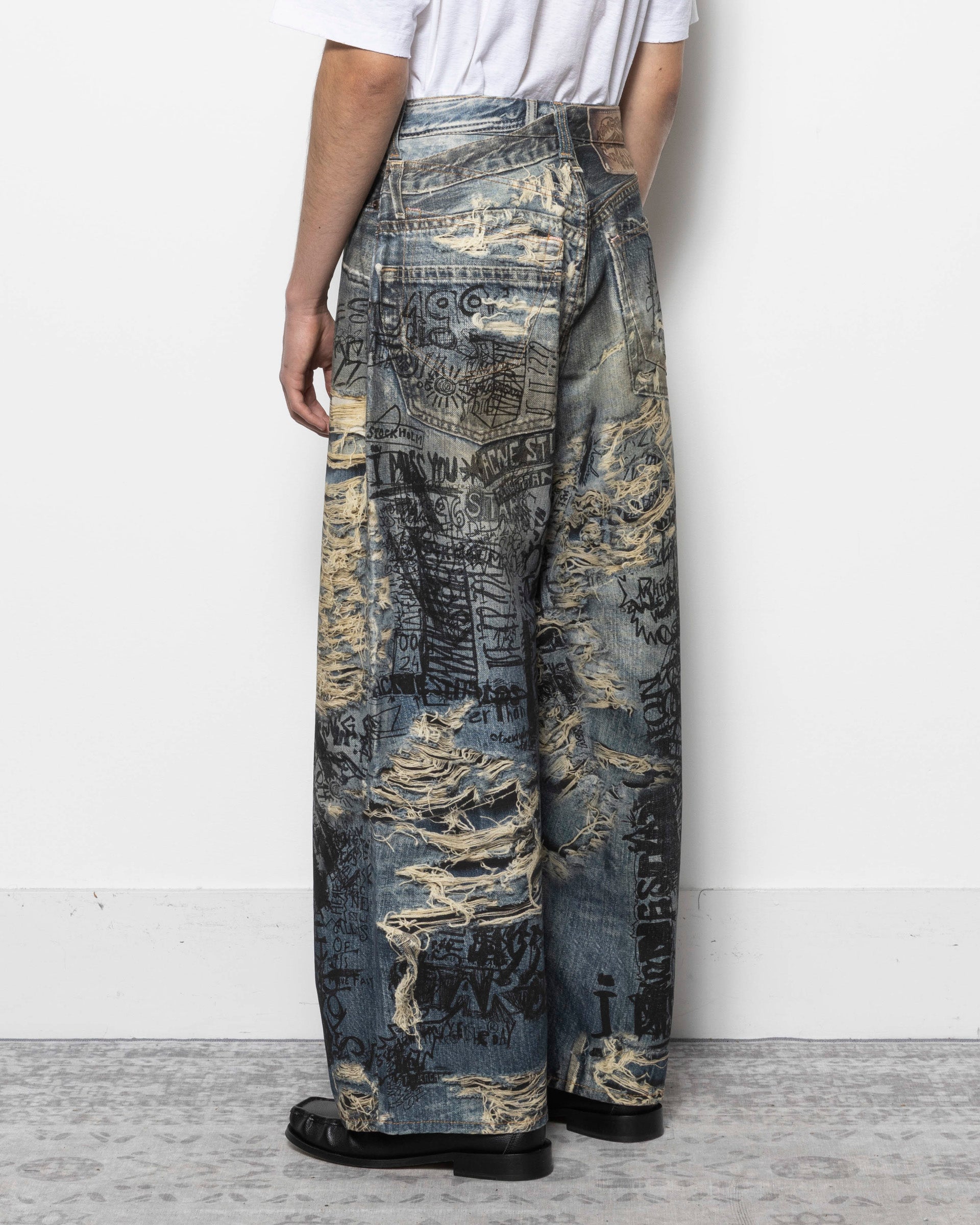2023M FN TLO Torn Scribble Denim
