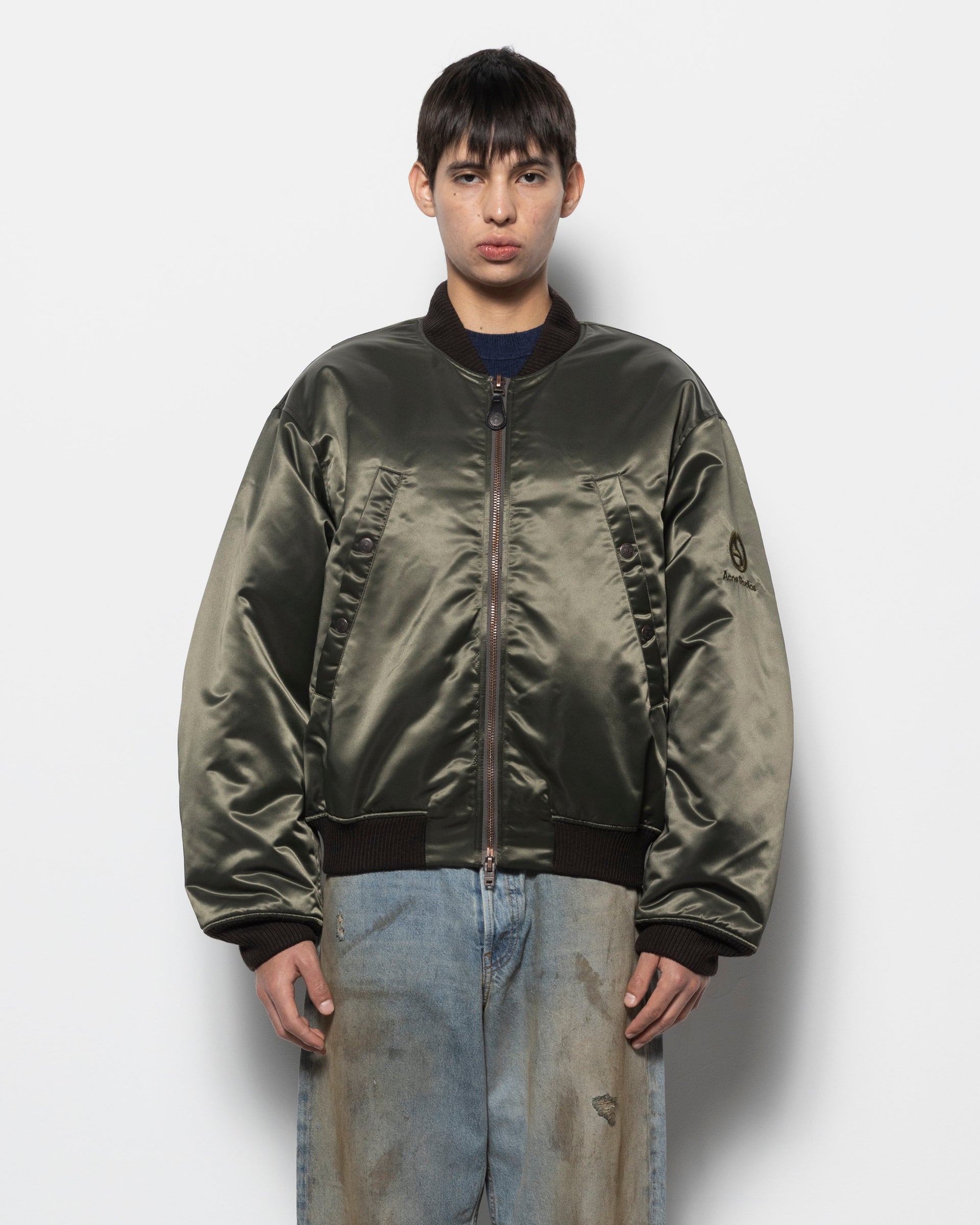 Bomber Jacket Logogram in Military Green