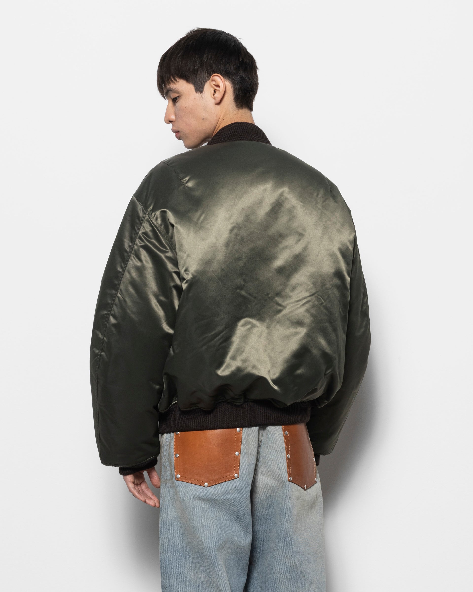 Bomber Jacket Logogram in Military Green