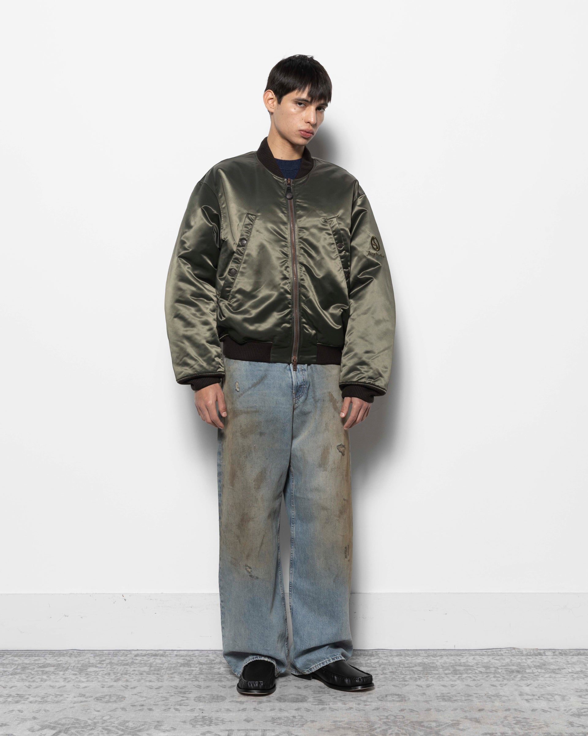 Bomber Jacket Logogram in Military Green