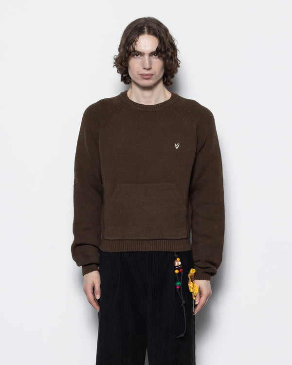 Crewneck Jumper in Brown
