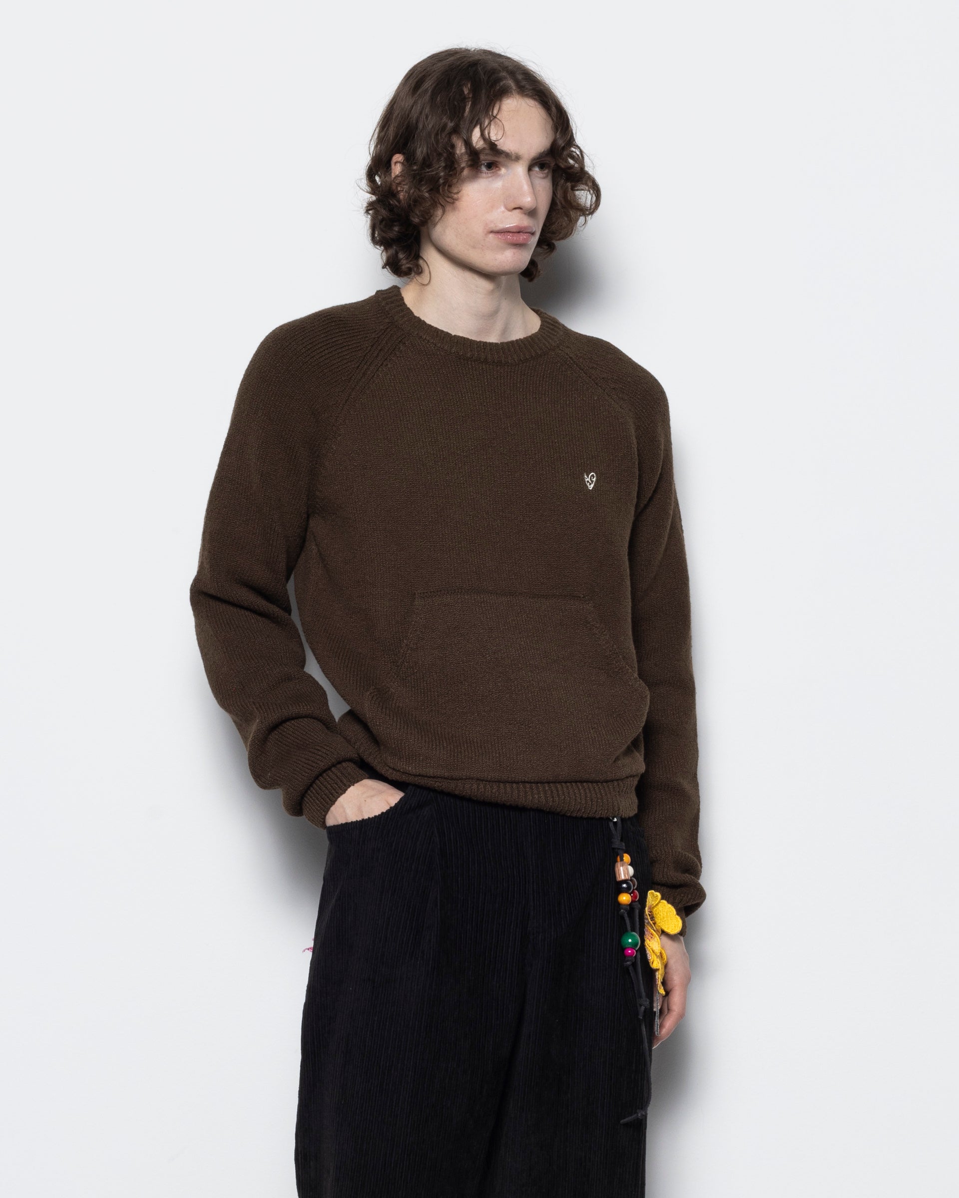 Crewneck Jumper in Brown