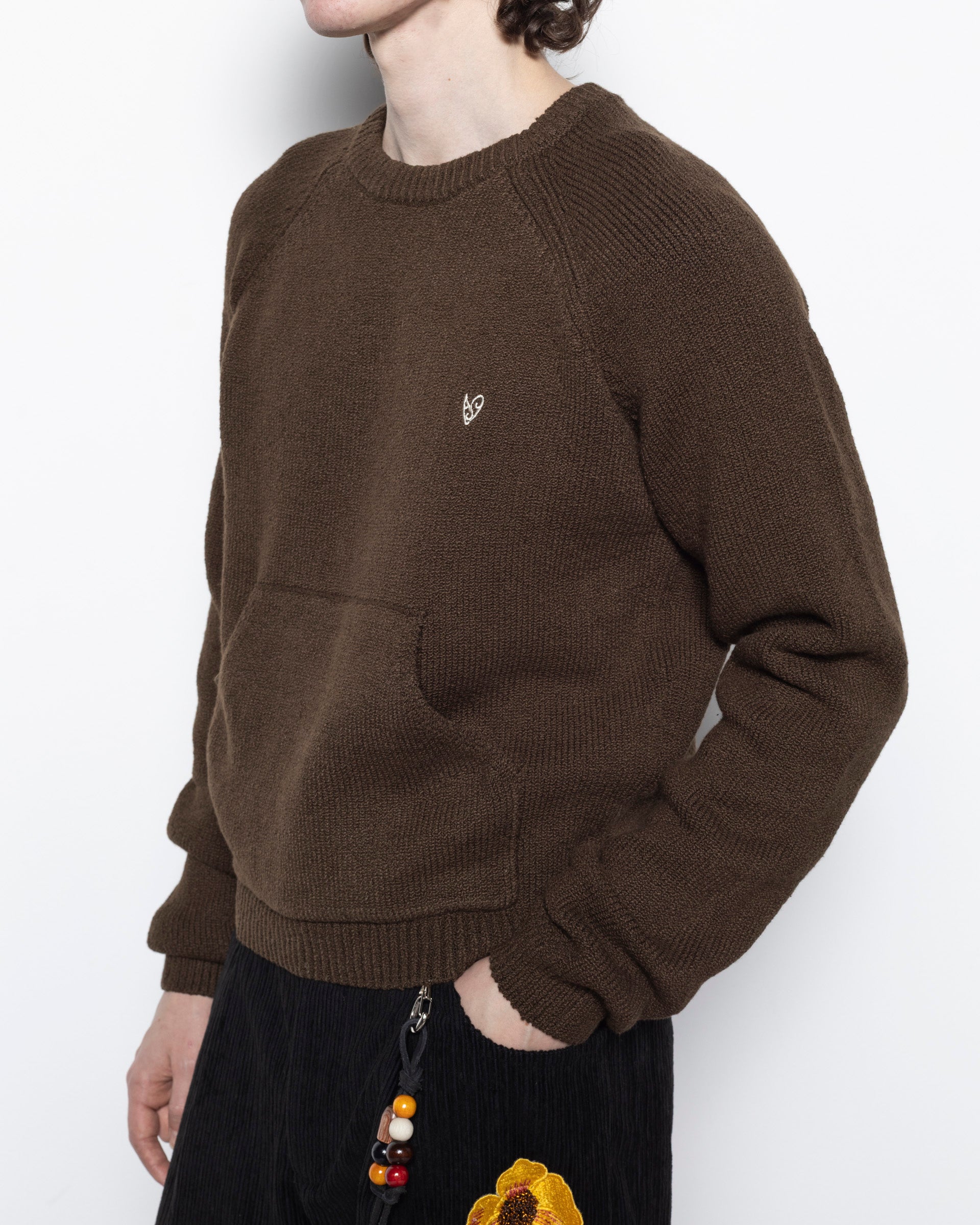 Crewneck Jumper in Brown
