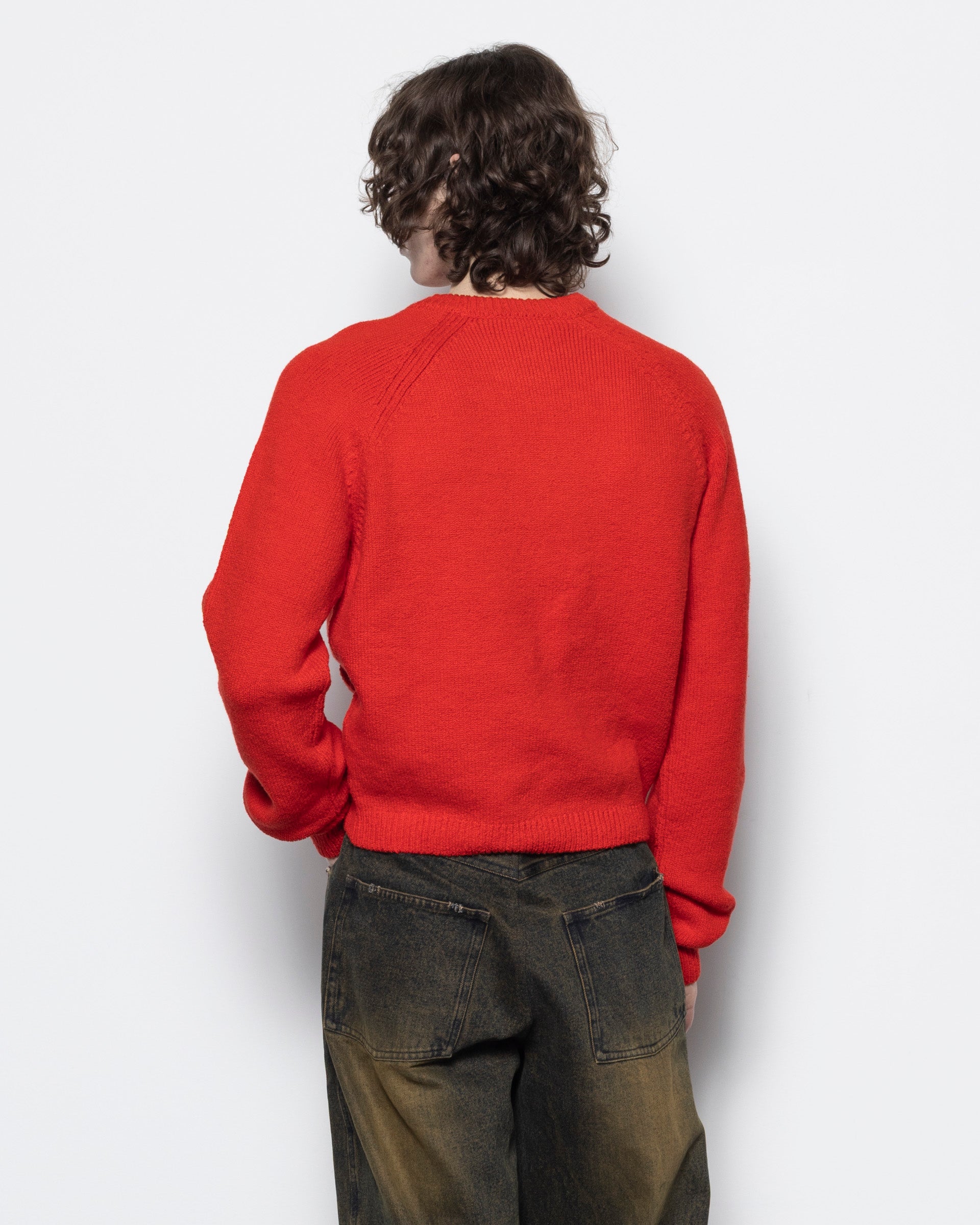 Crewneck Jumper in Red