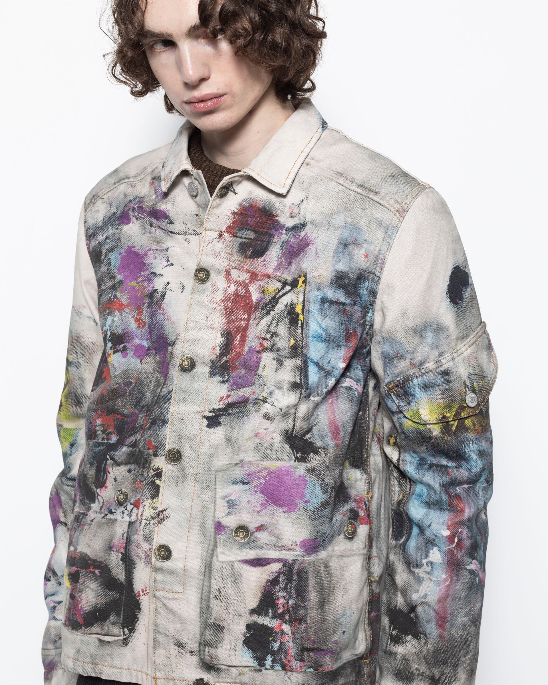 Jacket Trompe L'oeil Print in Multi
