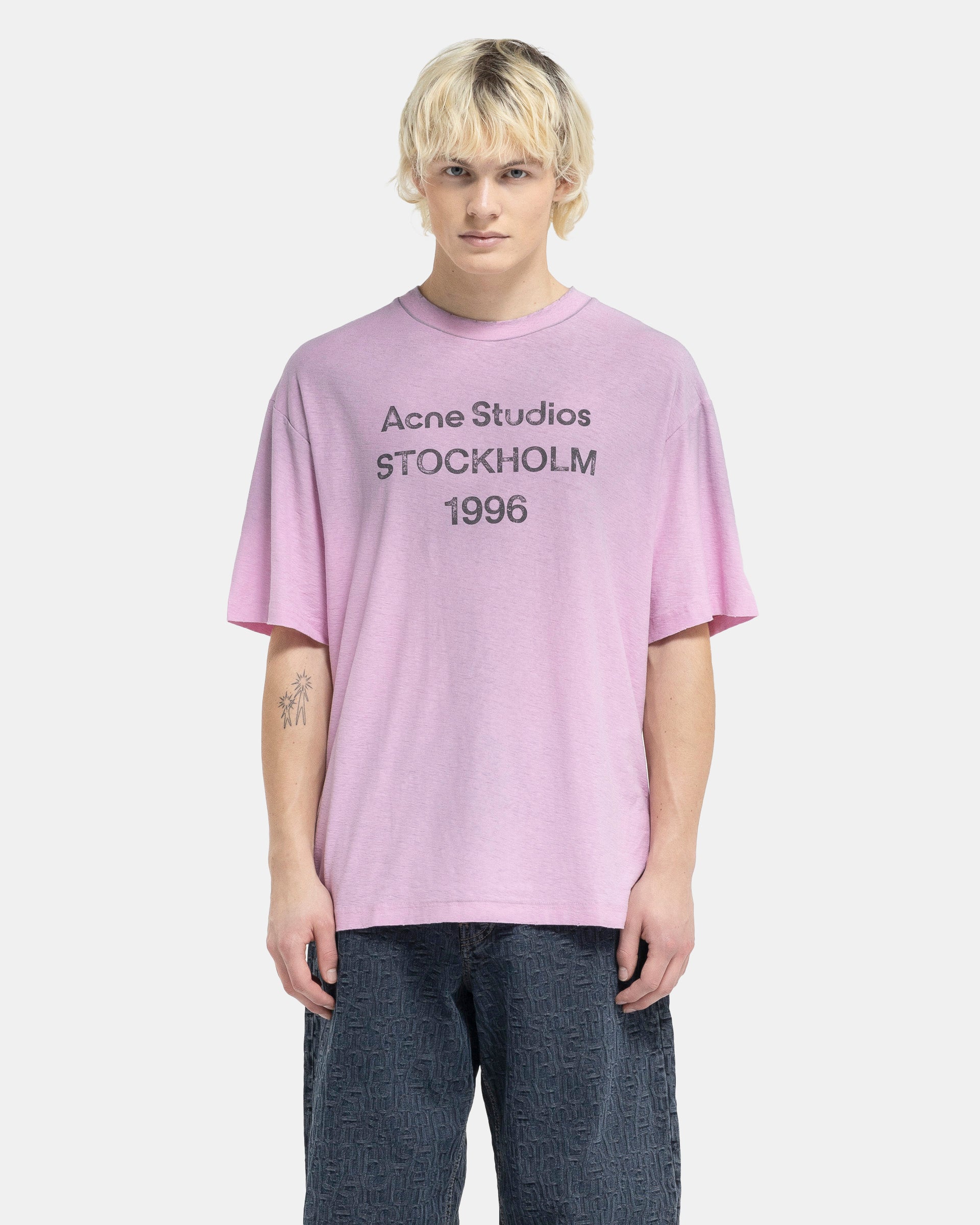 Logo T-Shirt in Cotton Candy Pink