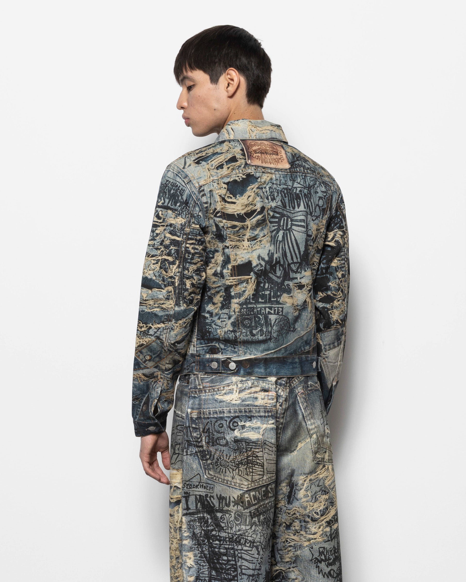 Scribble Jacket in Mid Blue