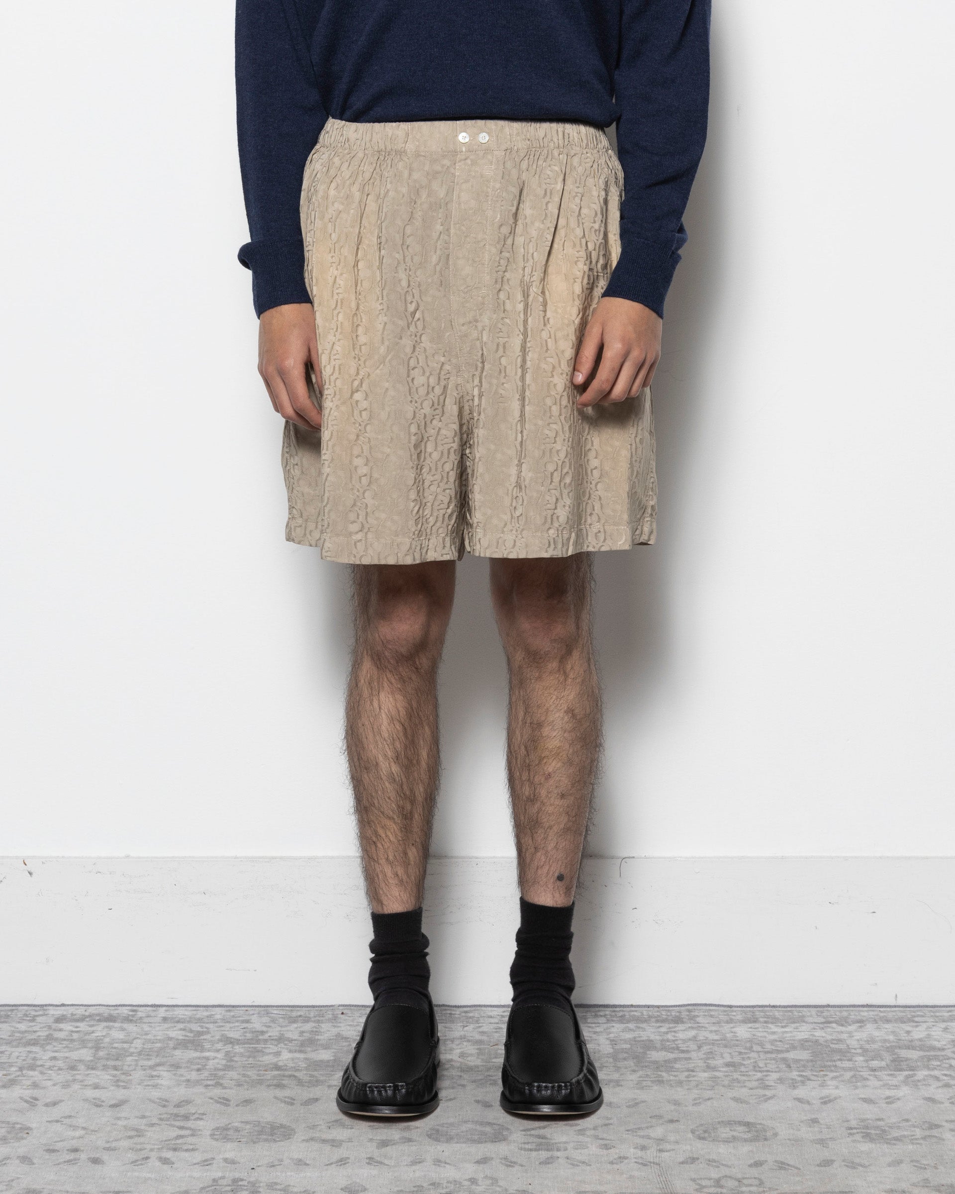 Shorts Monogram in Warm Grey