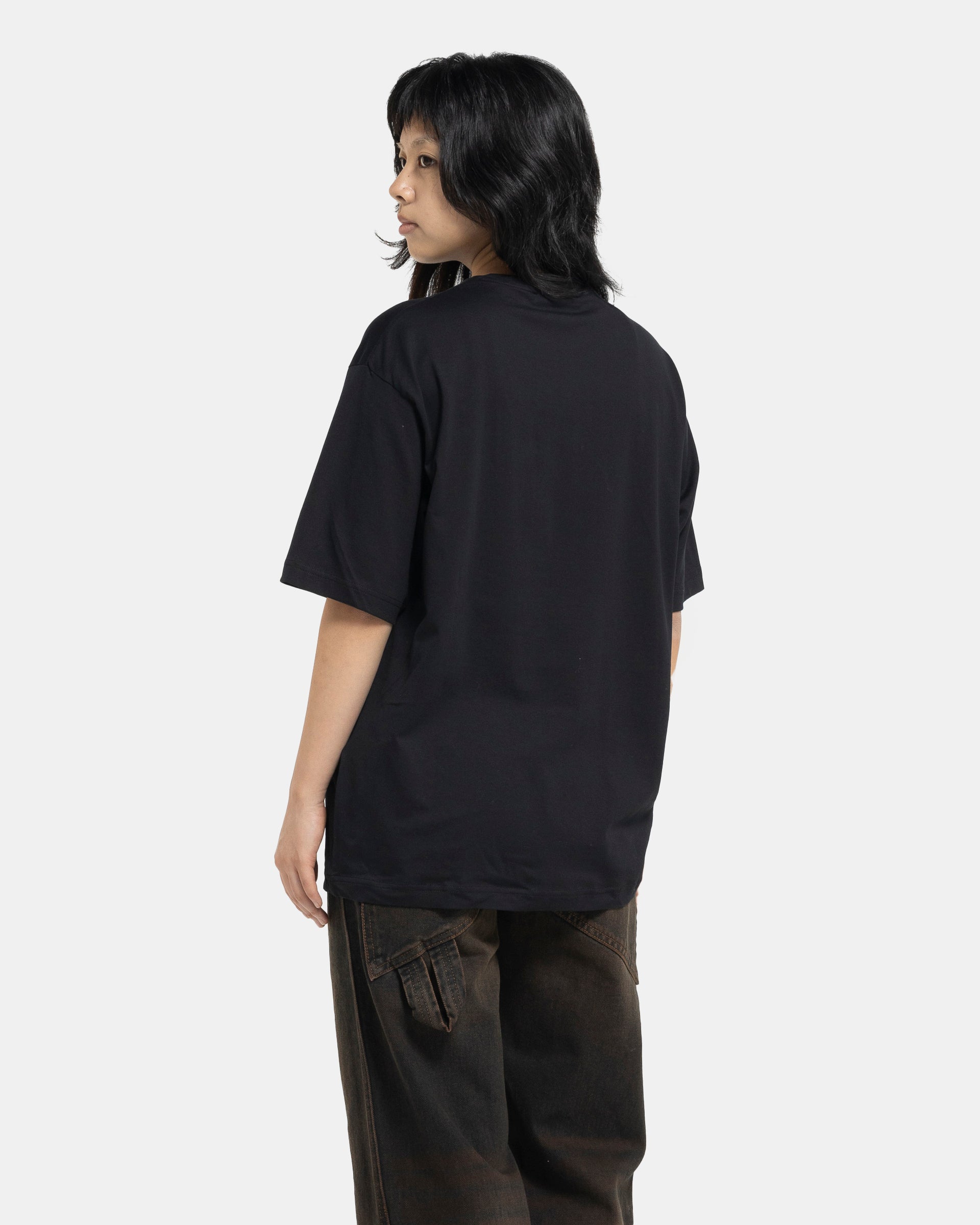 Acne Studios Smile Face Logo T-Shirt in Black