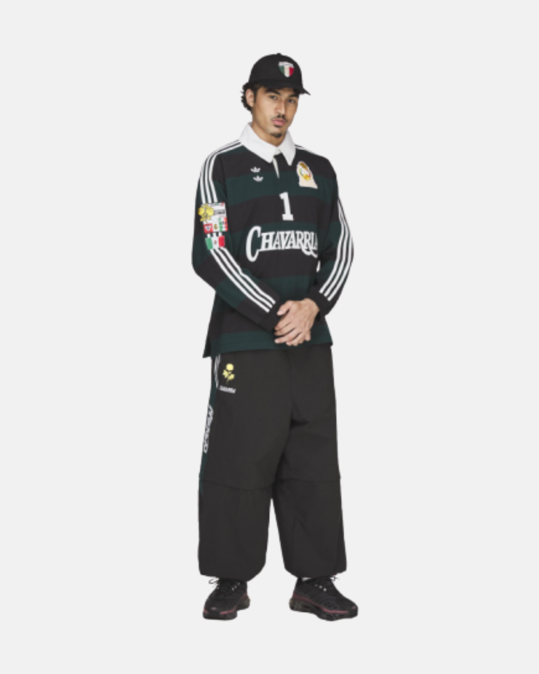 Chavarria LS Rugby Shirt in Black
