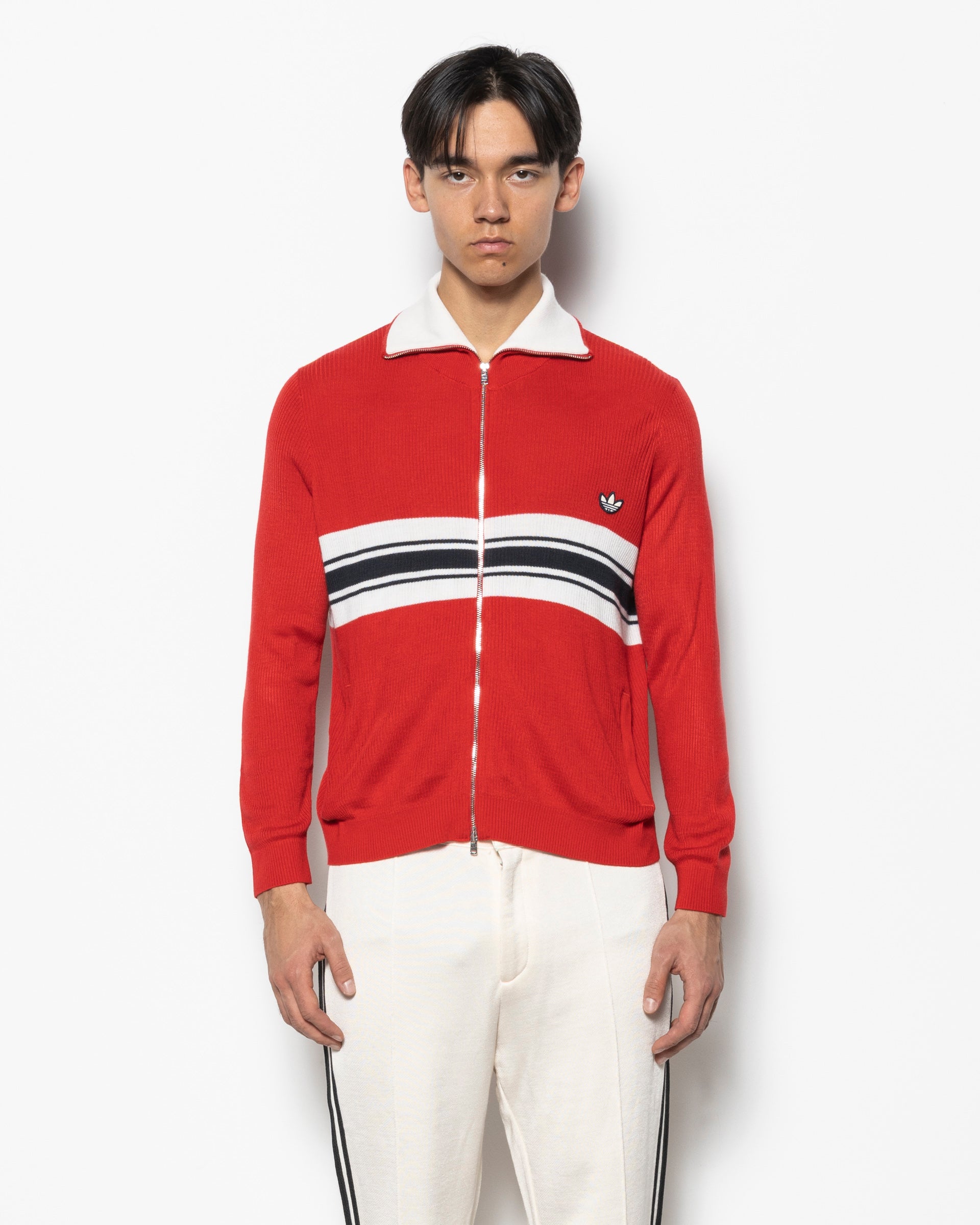 Wales Bonner Knit Track Top in Better Scarlet
