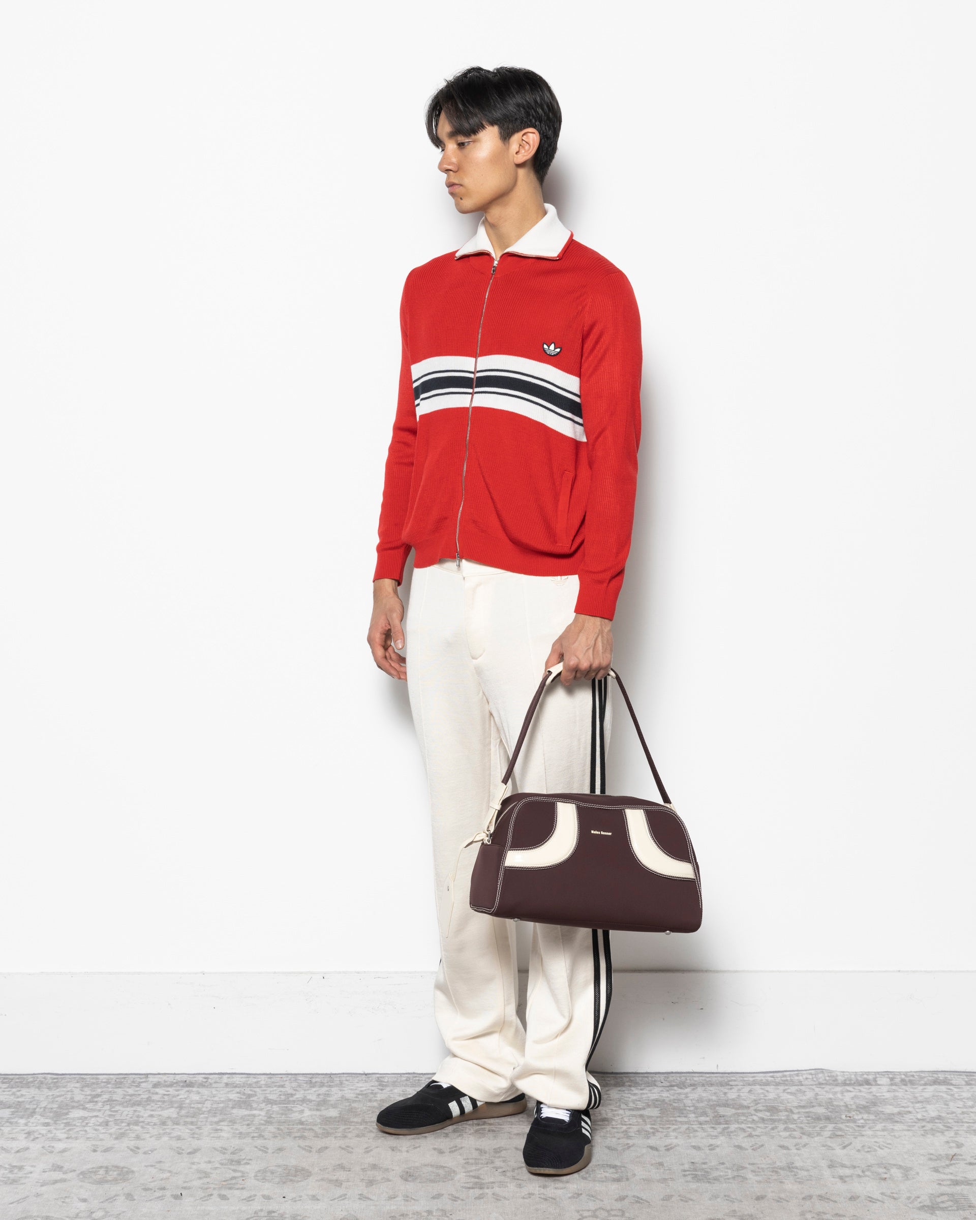 Wales Bonner Knit Track Top in Better Scarlet