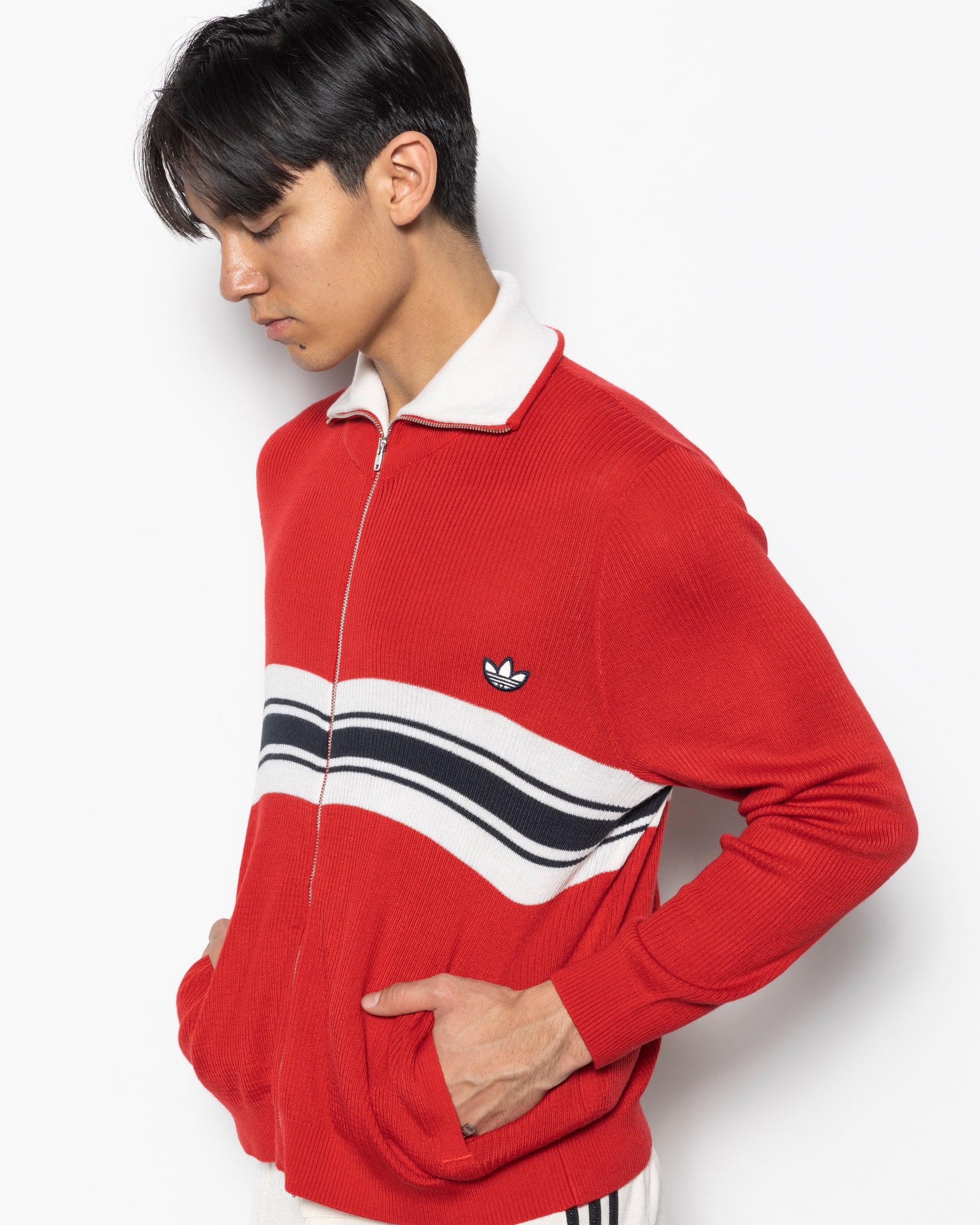 Wales Bonner Knit Track Top in Better Scarlet