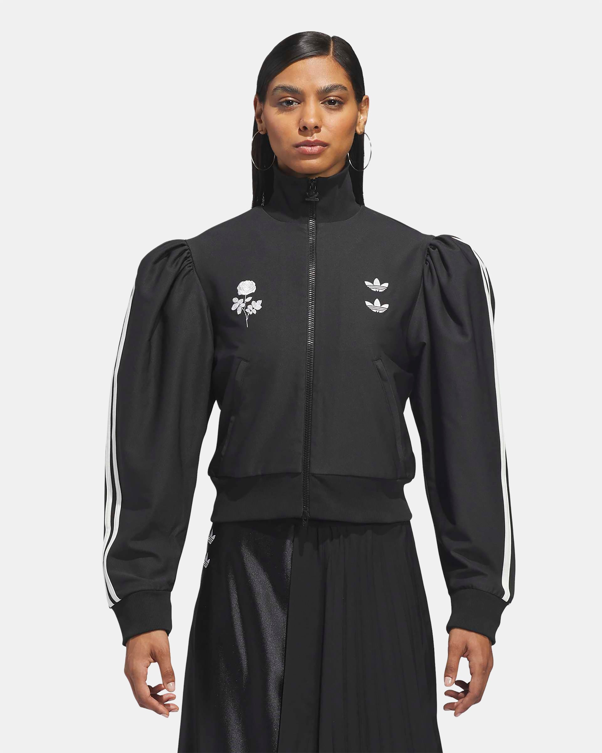 Willy Chavarria Blouse Track Top in Black
