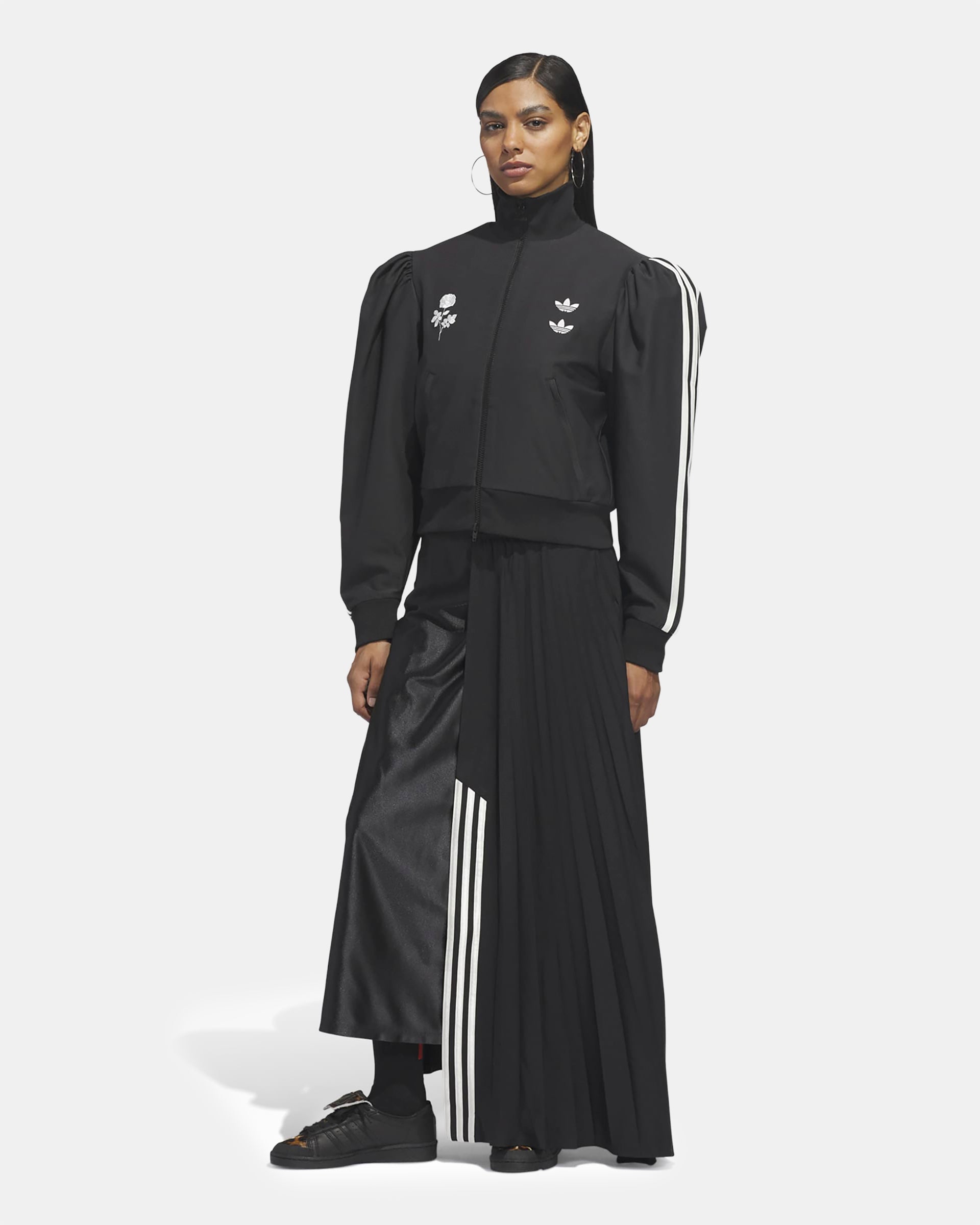 Willy Chavarria Blouse Track Top in Black