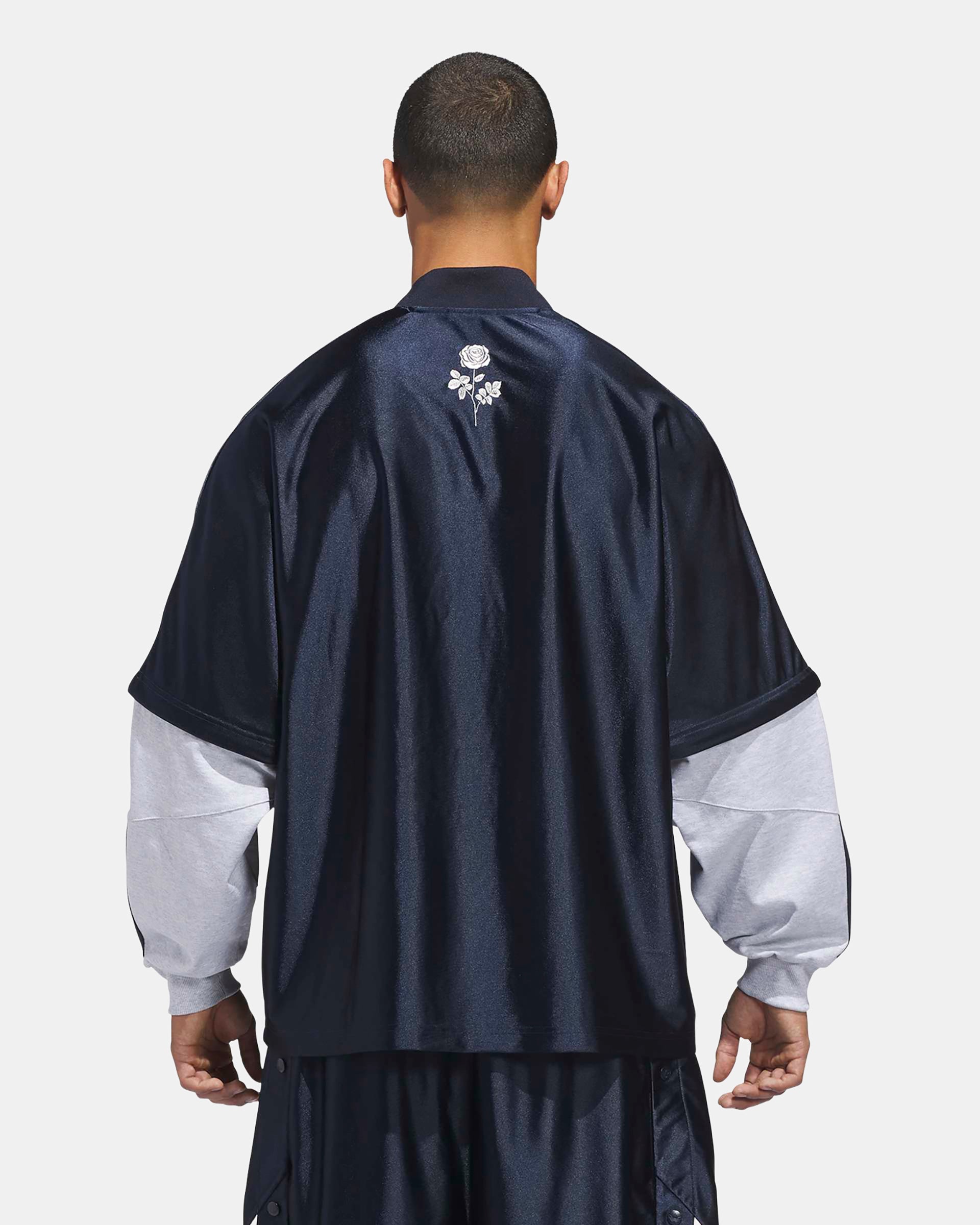 Willy Chavarria Dazzel Long Sleeve Jersey in Legend Ink