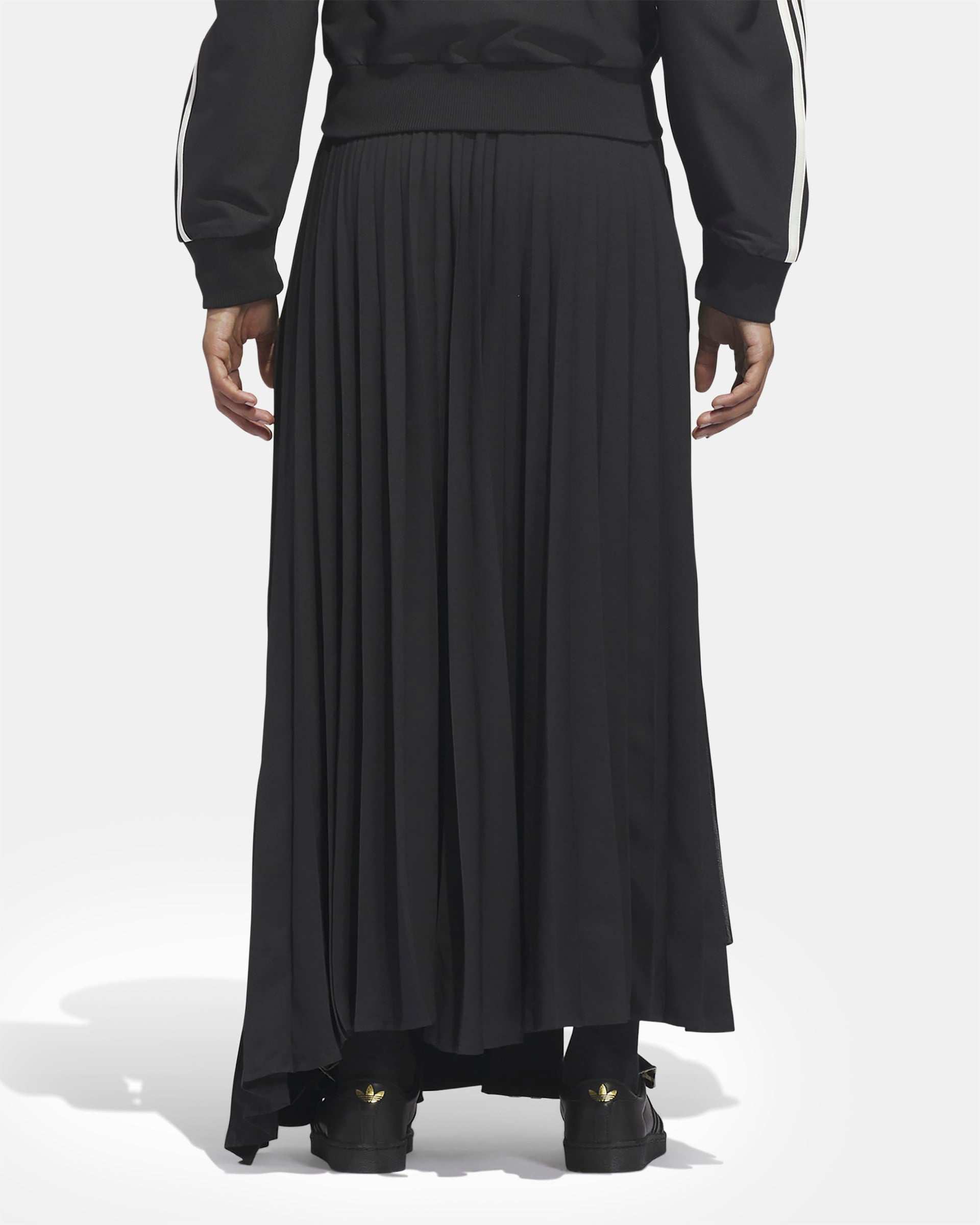 Willy Chavarria Dazzle Pleat Skirt in Black