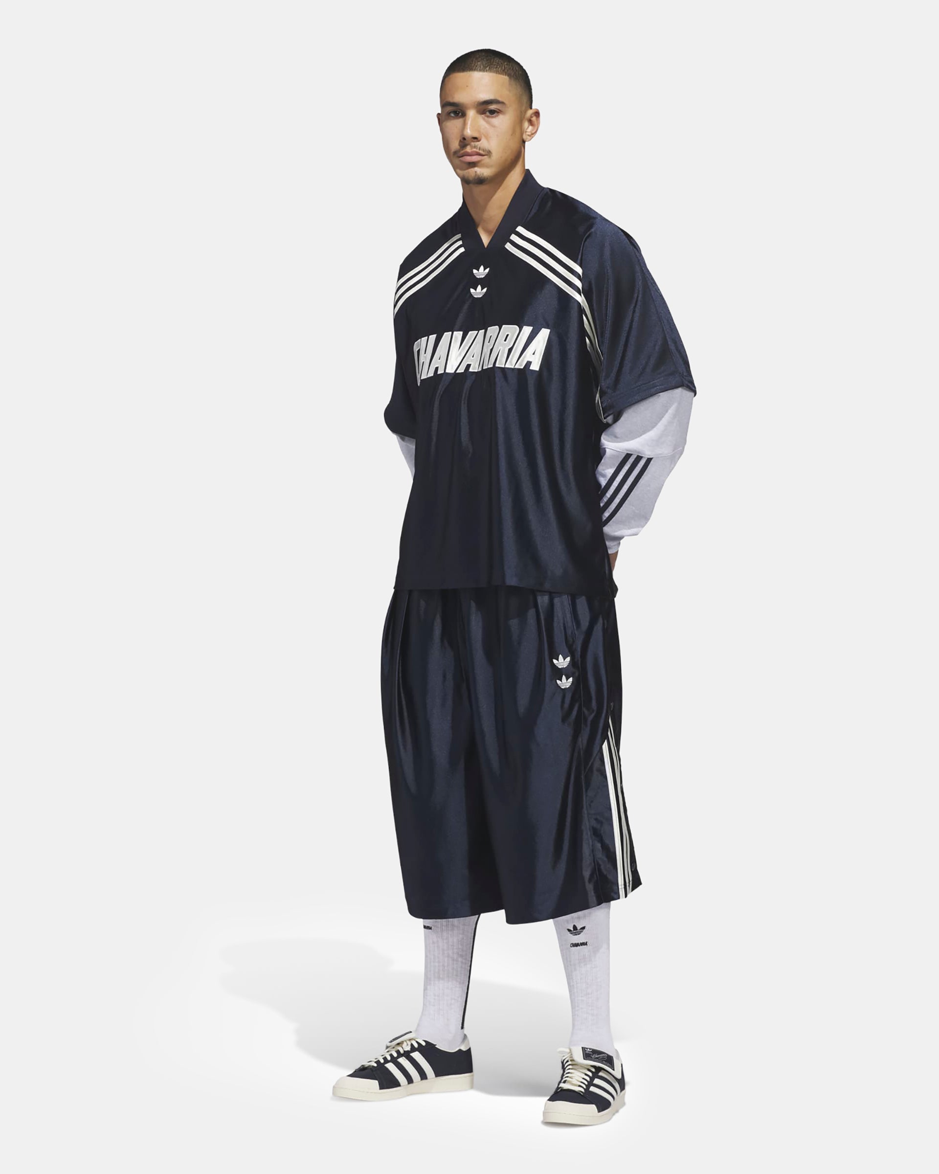 Willy Chavarria Dazzle Shorts in Legend Ink