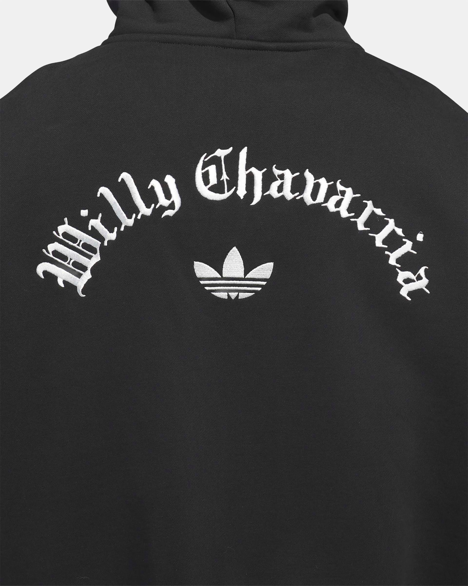 Willy Chavarria Zip Hoodie in Black