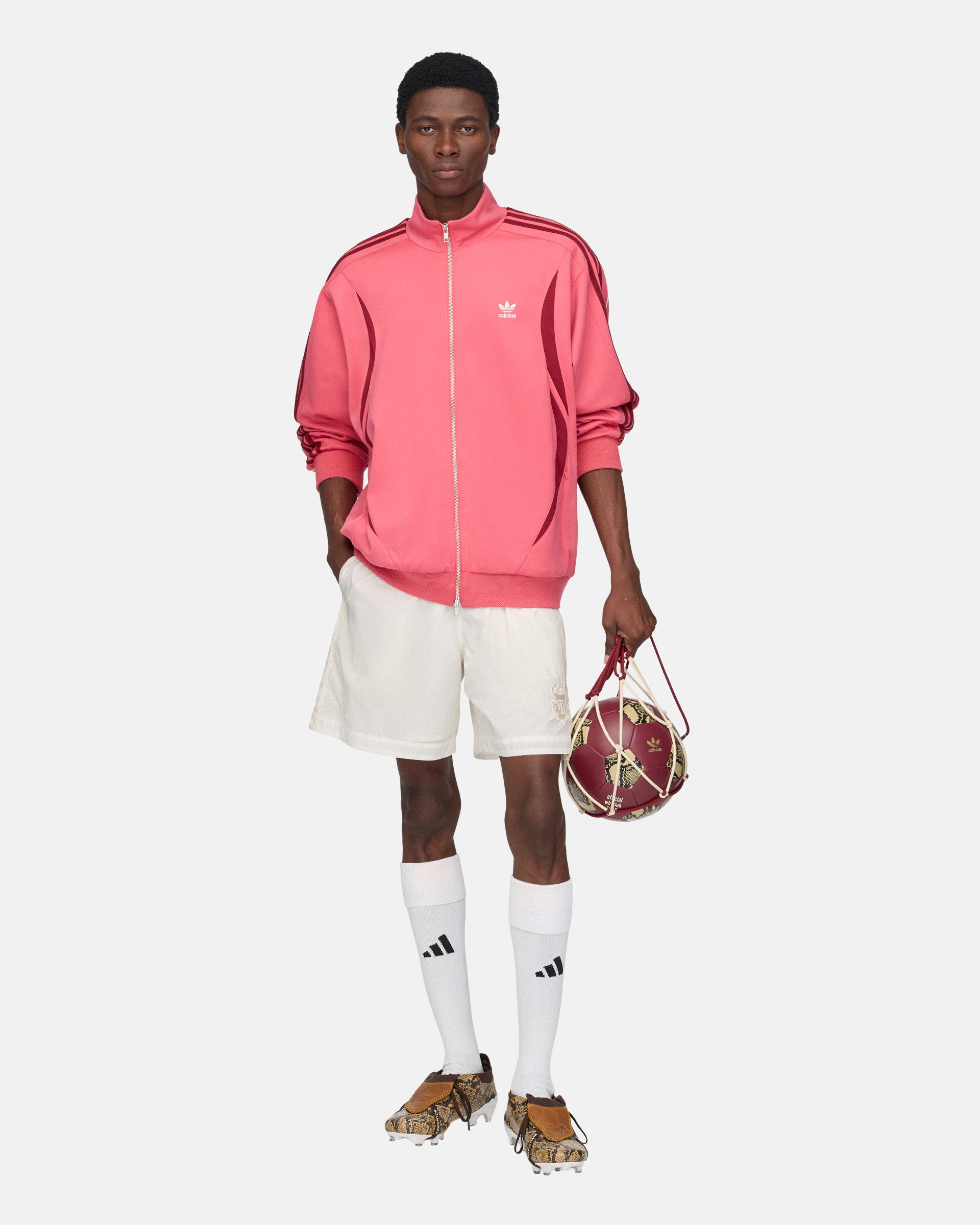 Wales Bonner Track Top in Craft Pink