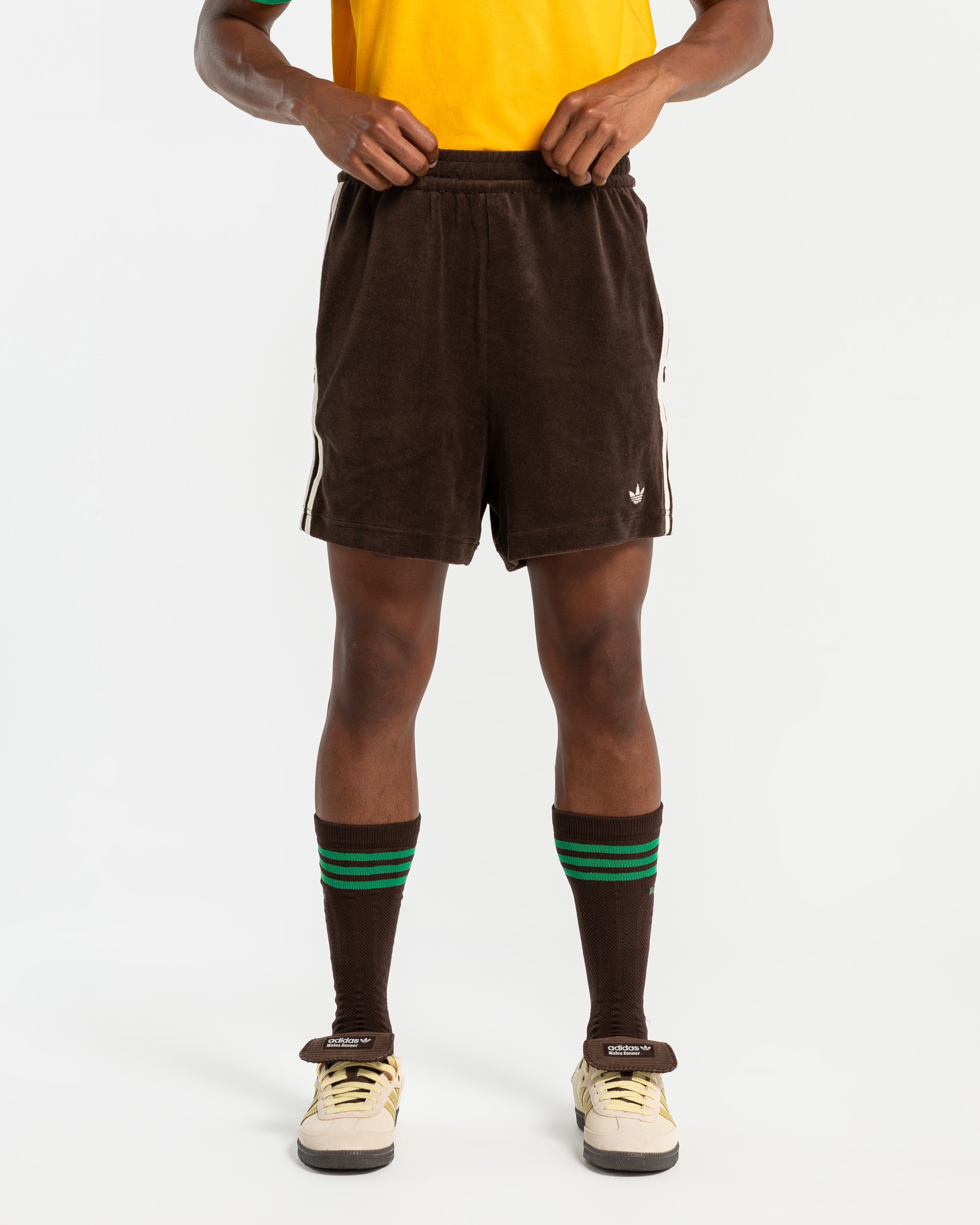 Wales Bonner Twill Shorts in Dark Brown