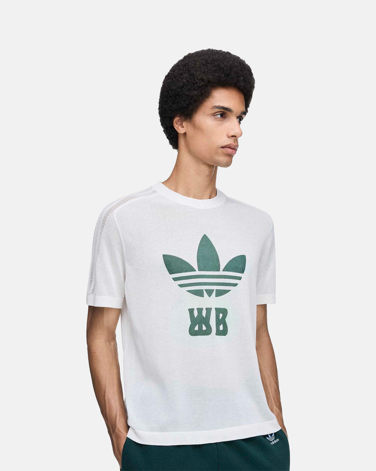 WB Knitted Tee in Cream White