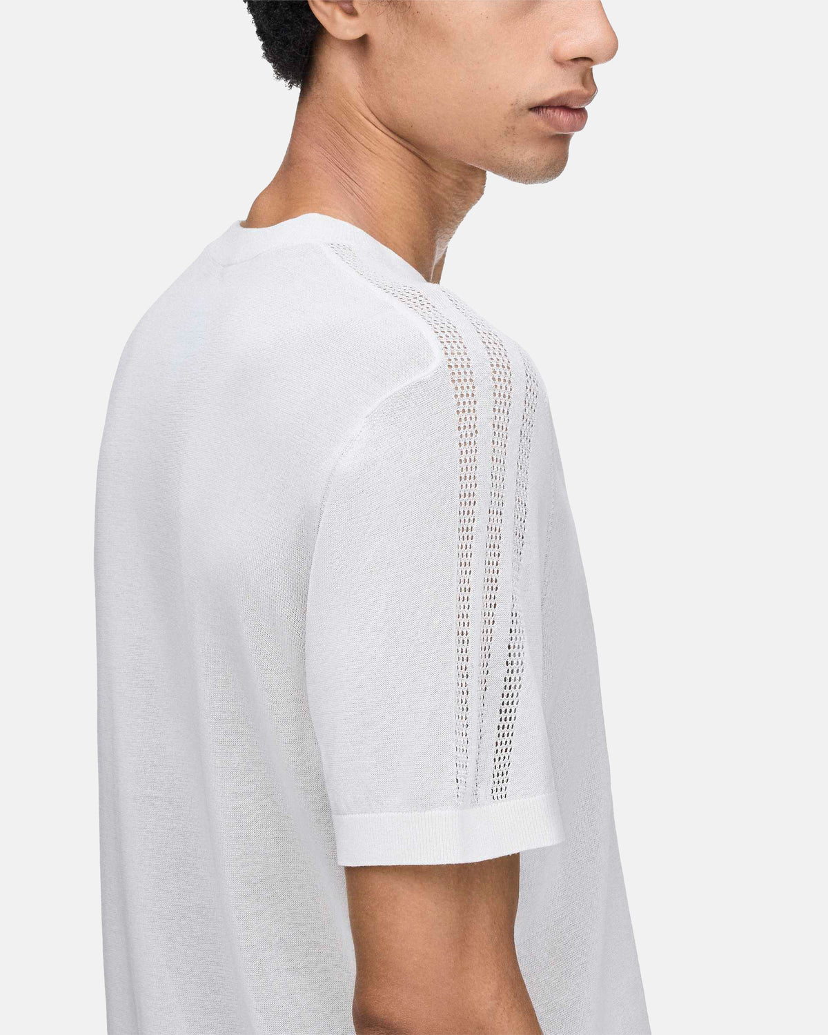 WB Knitted Tee in Cream White