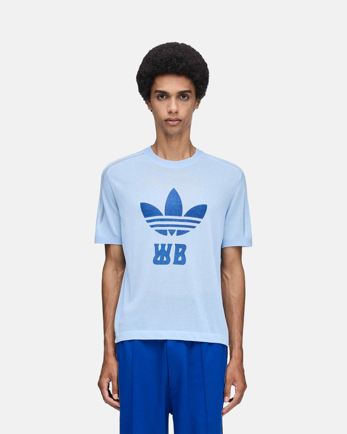WB Knitted Tee in Sky Blue