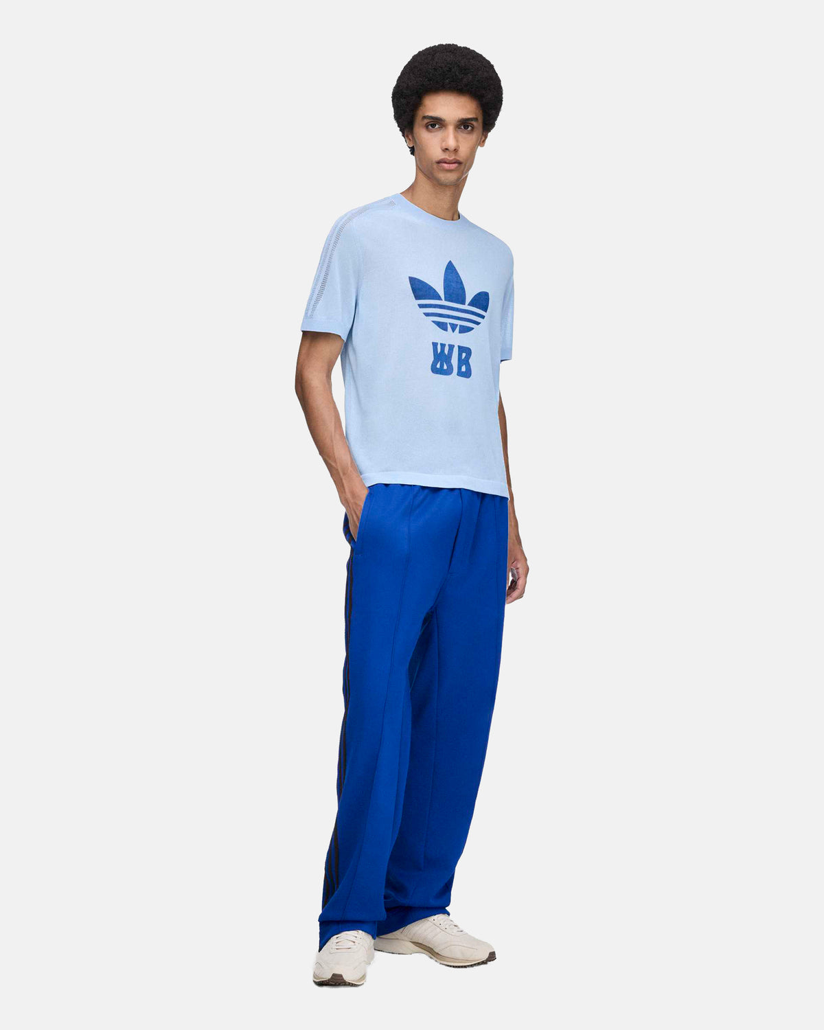 WB Knitted Tee in Sky Blue