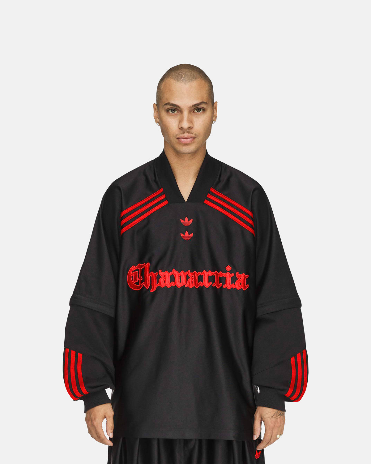 Willy Chavarria Dazzle Longsleeve Jersey in Black