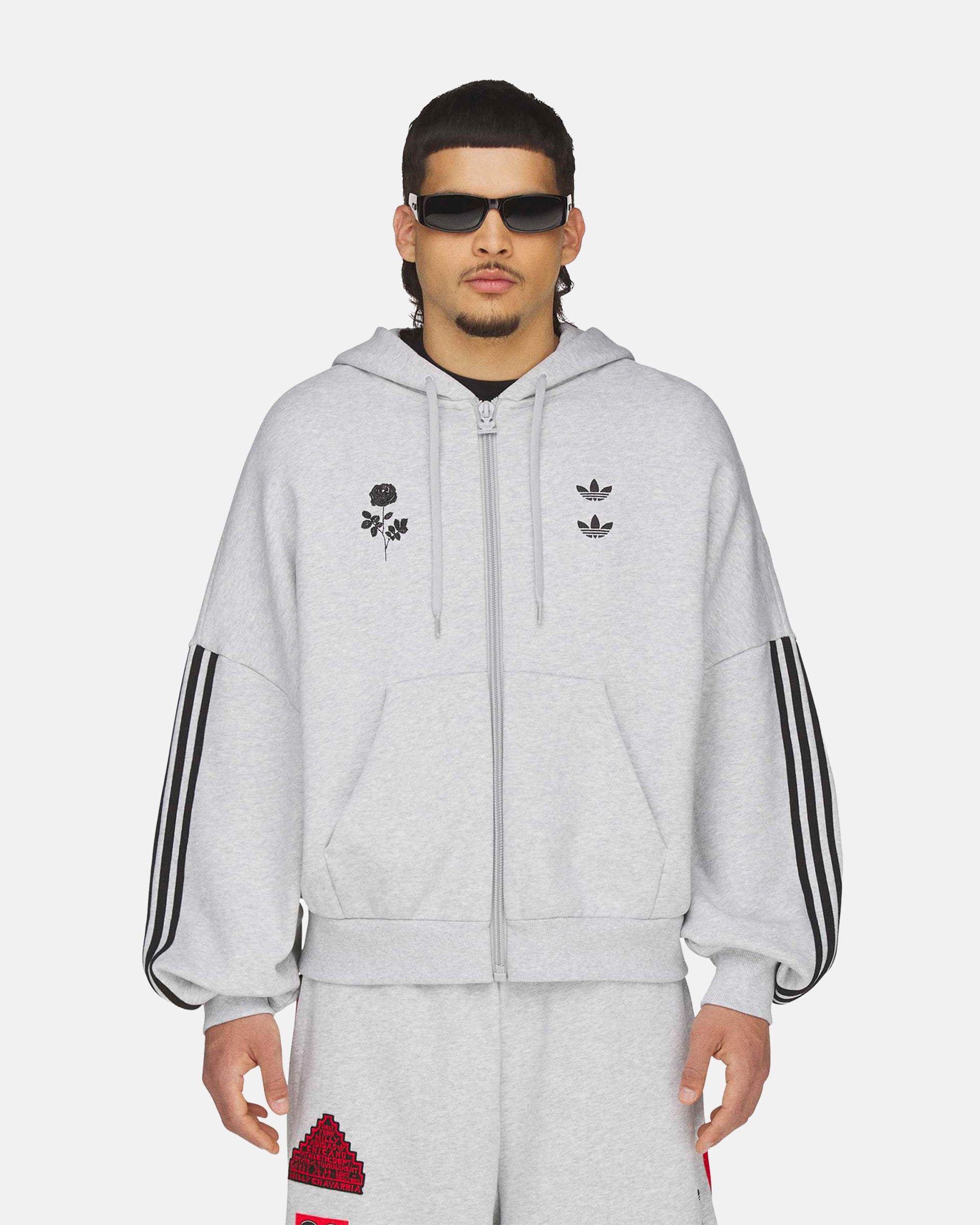 Willy Chavarria FZ Hoodie in Light Grey